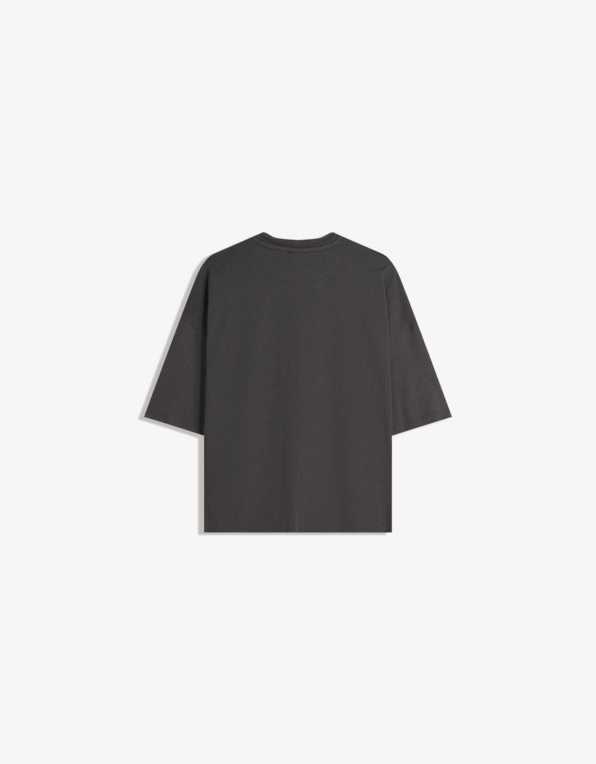 Post Malone print T-shirt-Grey-4