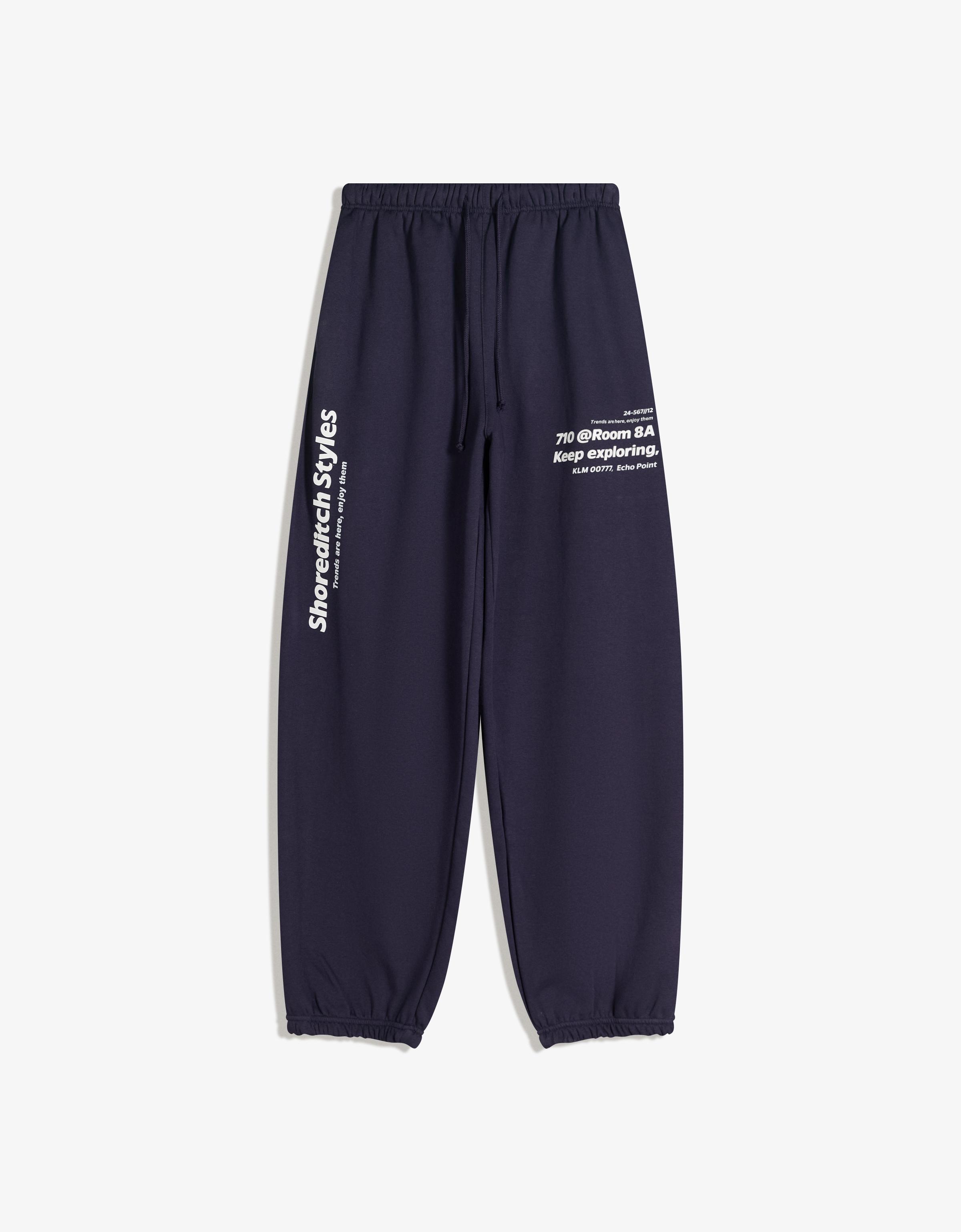 Baskılı jogger fit şardonlu eşofman altı