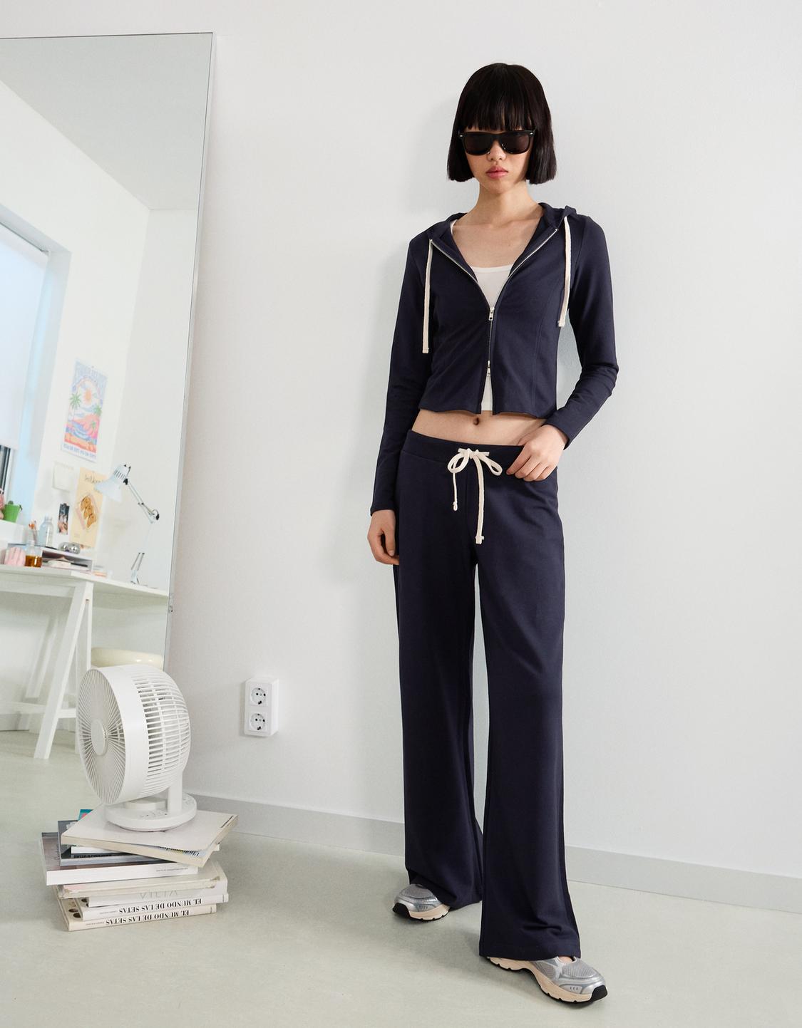Plush jersey trousers