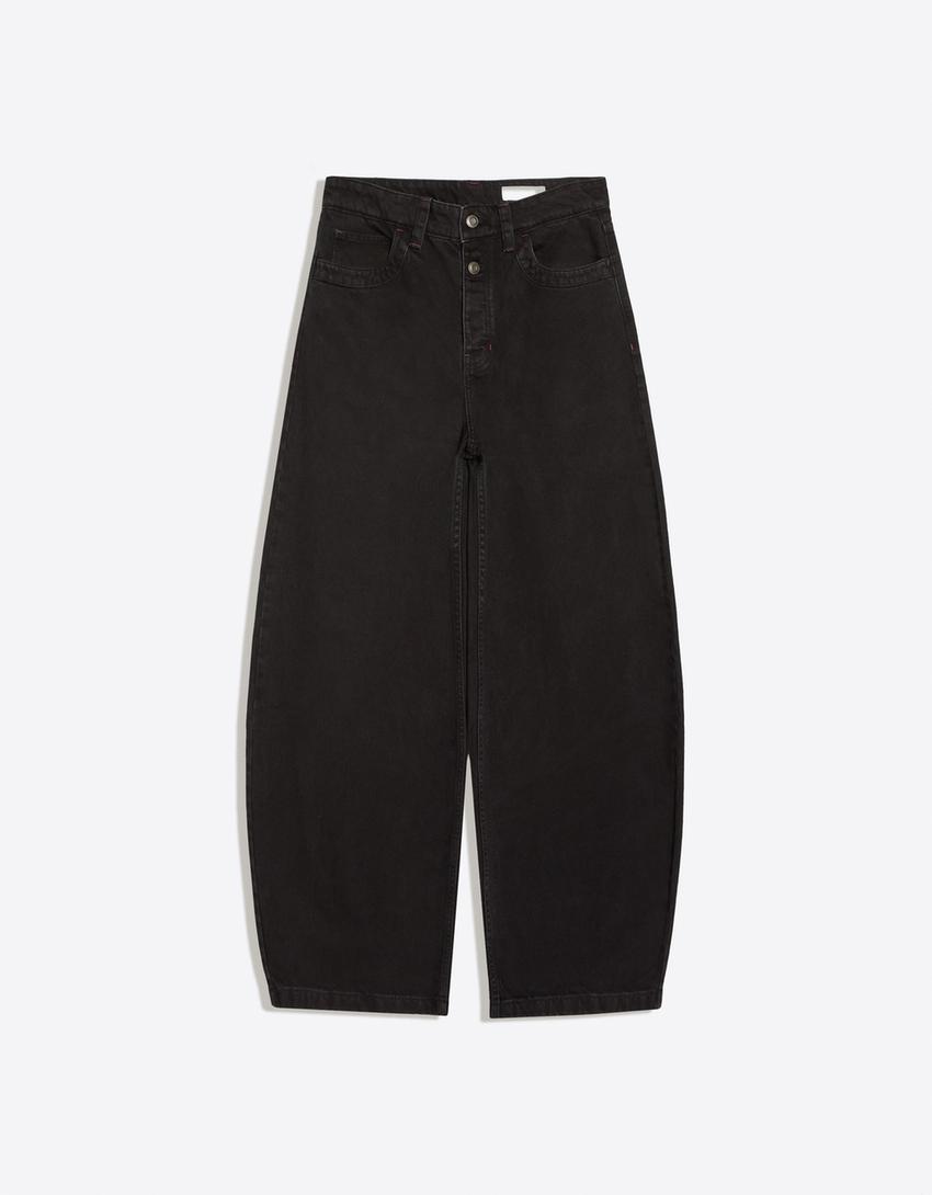 Barrel fit jeans-Black