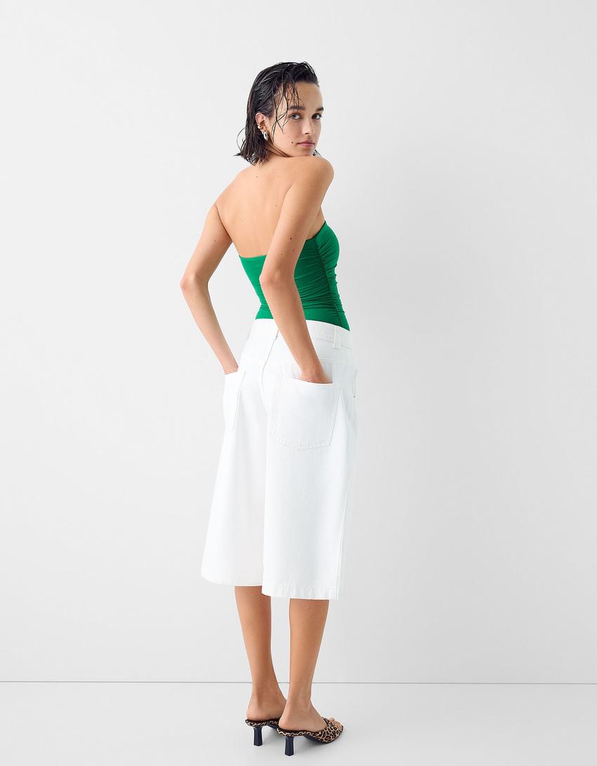 Body bandeau froncé-Vert-1