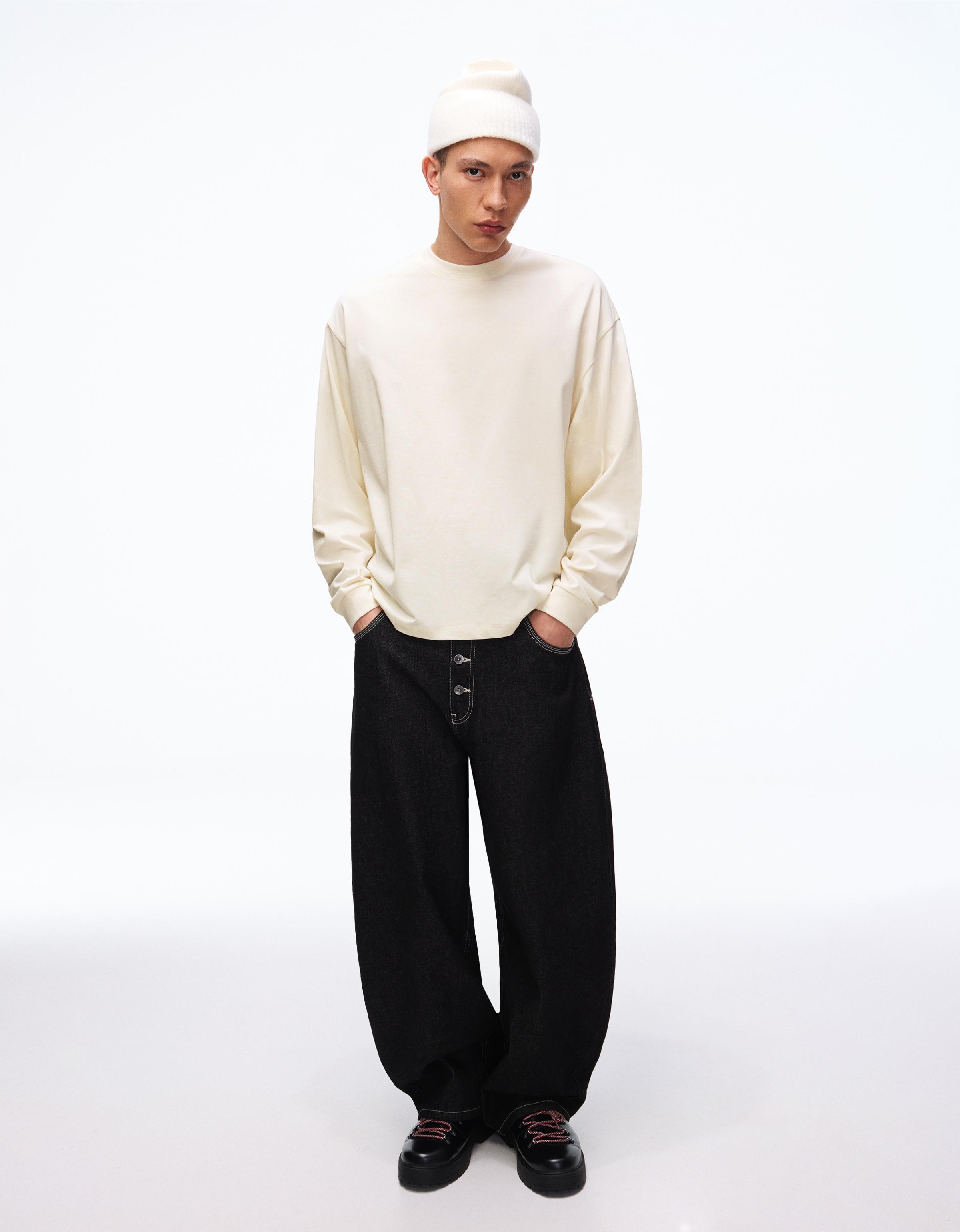 Heavyweight long-sleeve T-shirt — Off white