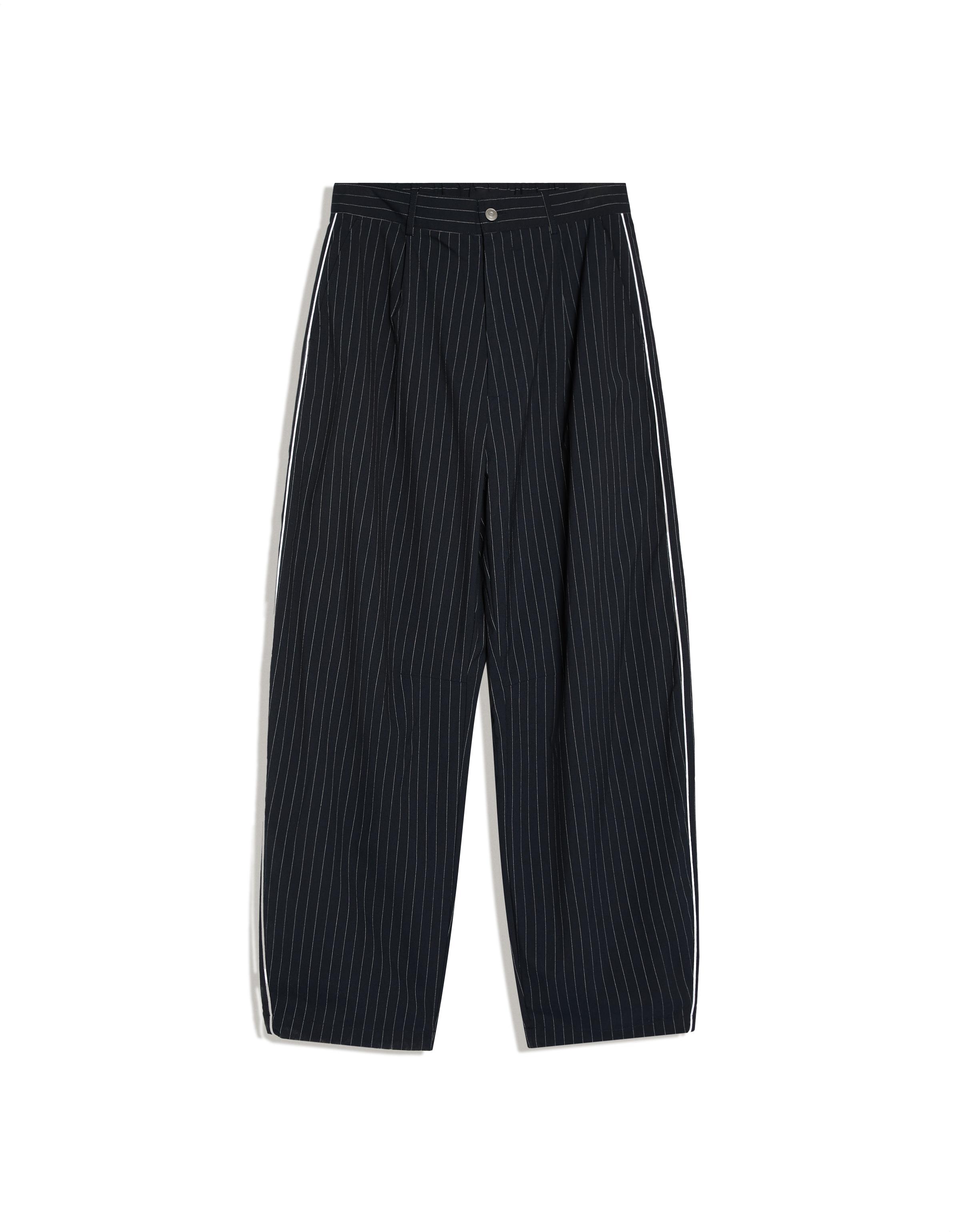 Super baggy pinstripe trousers — Navy
