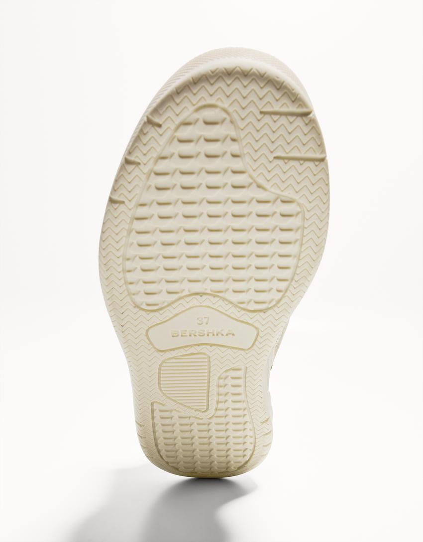 Pantofi sport skate cu elemente multiple-Alb-2