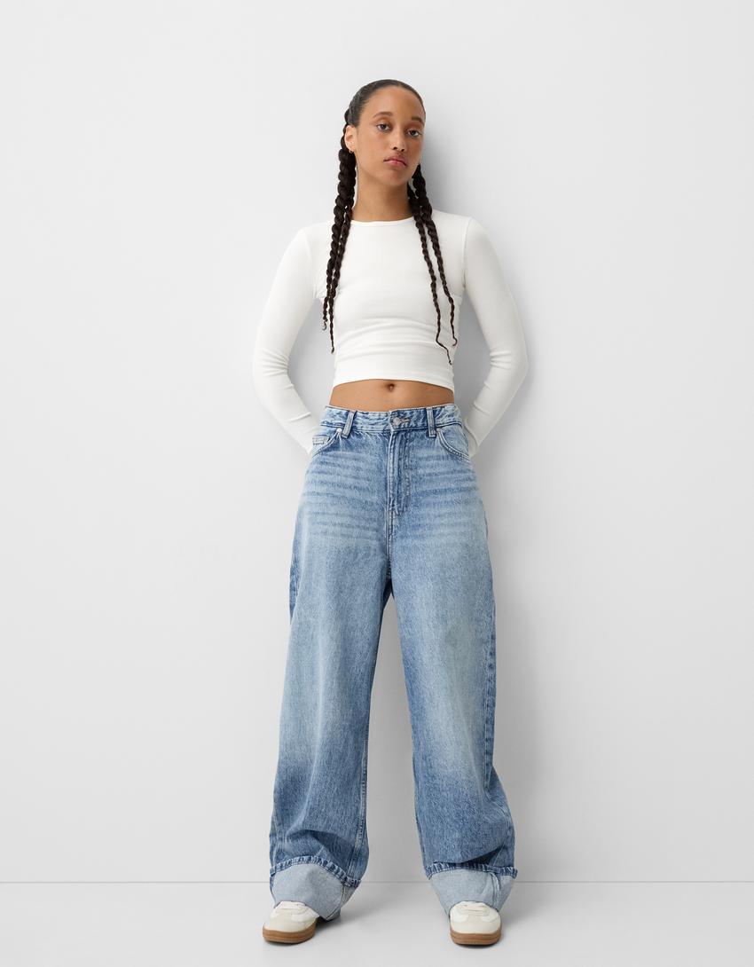 Jean Slouchy Bershka Slouchy Jeans Bershka Loose-fitting Baggy