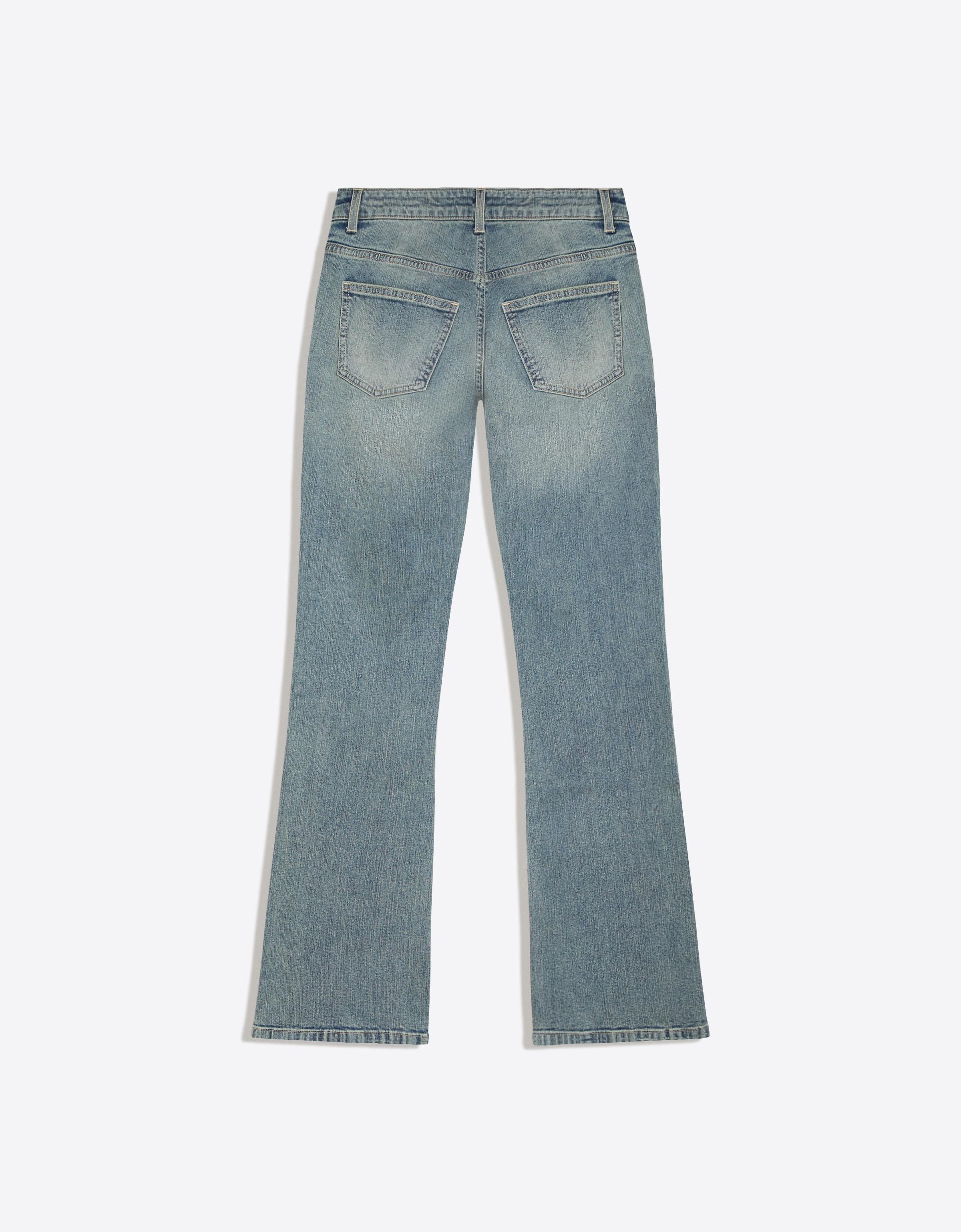Low-rise slim fit boot-cut jeans — Light blue