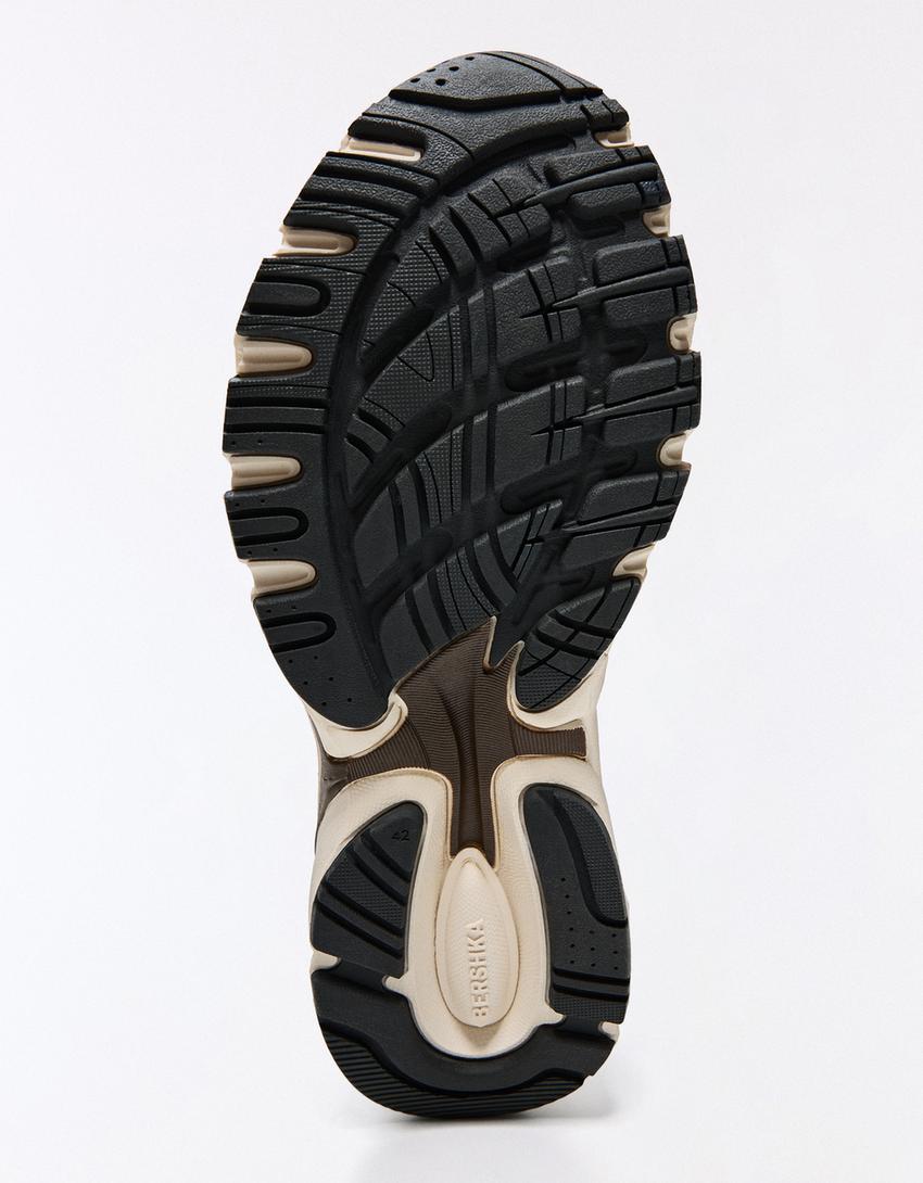 Multi-piece sneakers-Brown