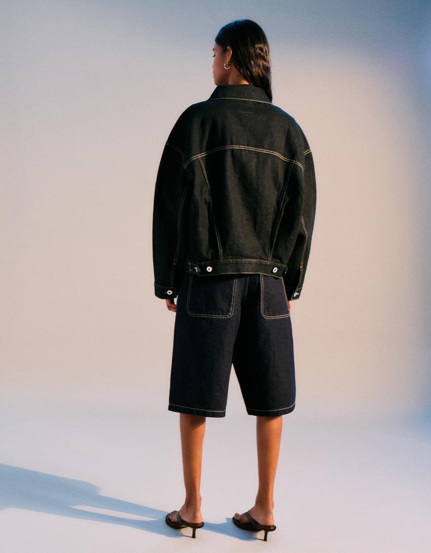 Balloon-jeansjacke-Marinenblau-1