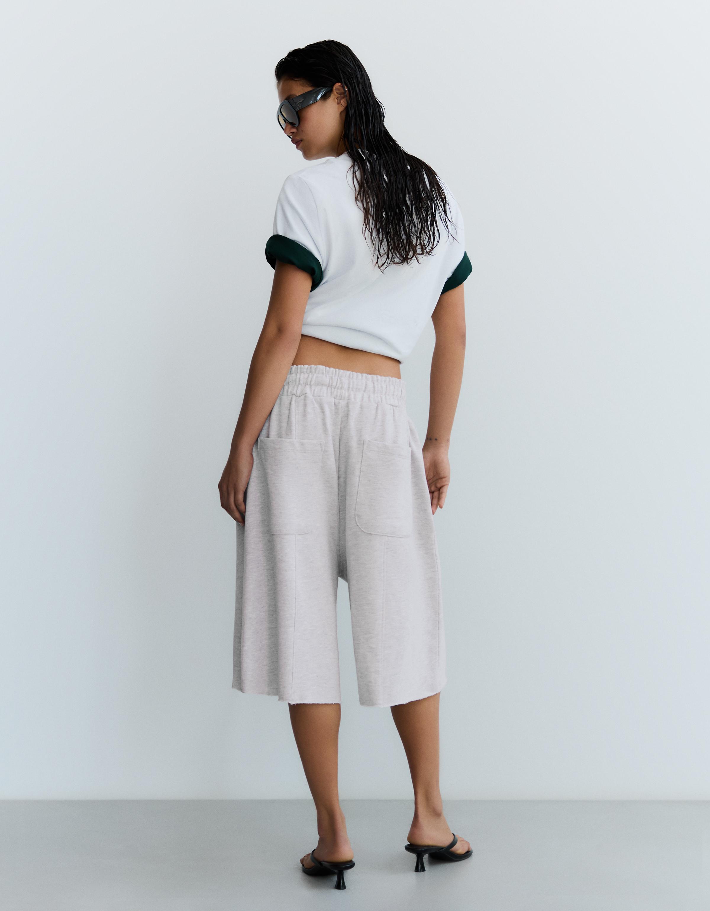 Jogger Bermuda shorts — Grey