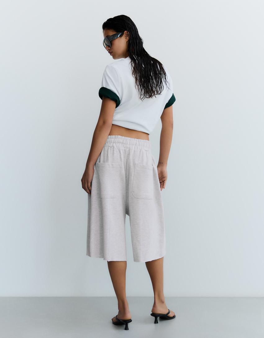 Bermuda jogger fit-Gris
