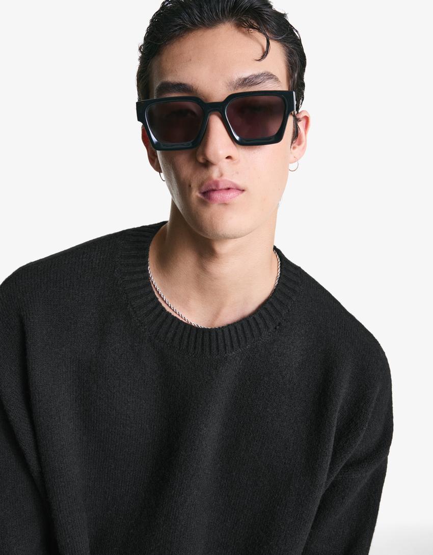 Cropped jumper-Black-2