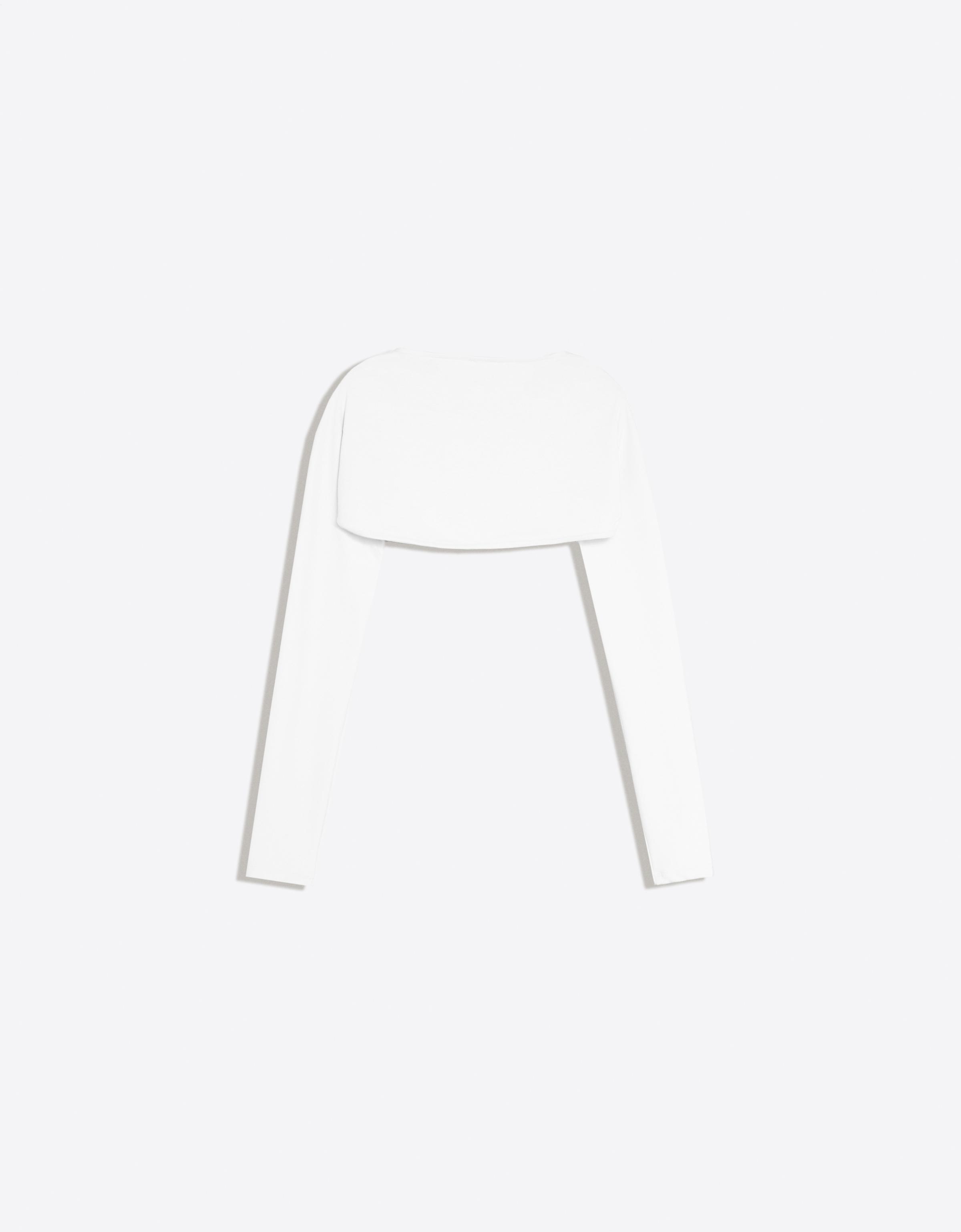 Long-sleeved bolero jumper jacket — Off white