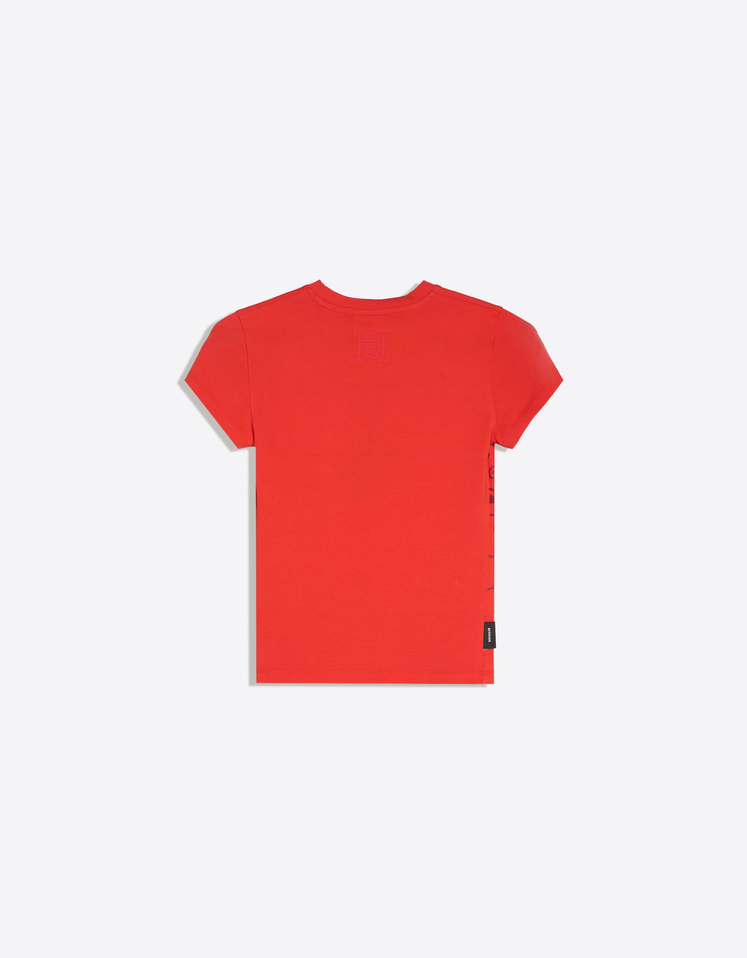 Short sleeve ED HARDY X BERSHKA print T-shirt — Red