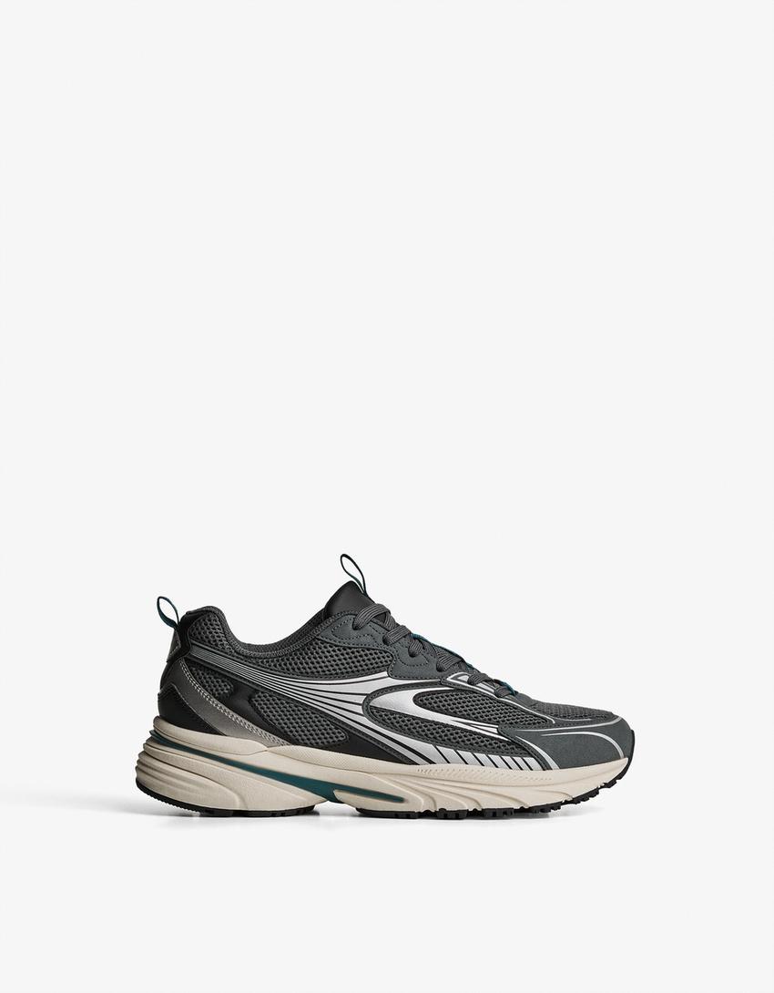 Sneaker mit kombinierter Sohle-Blau-0
