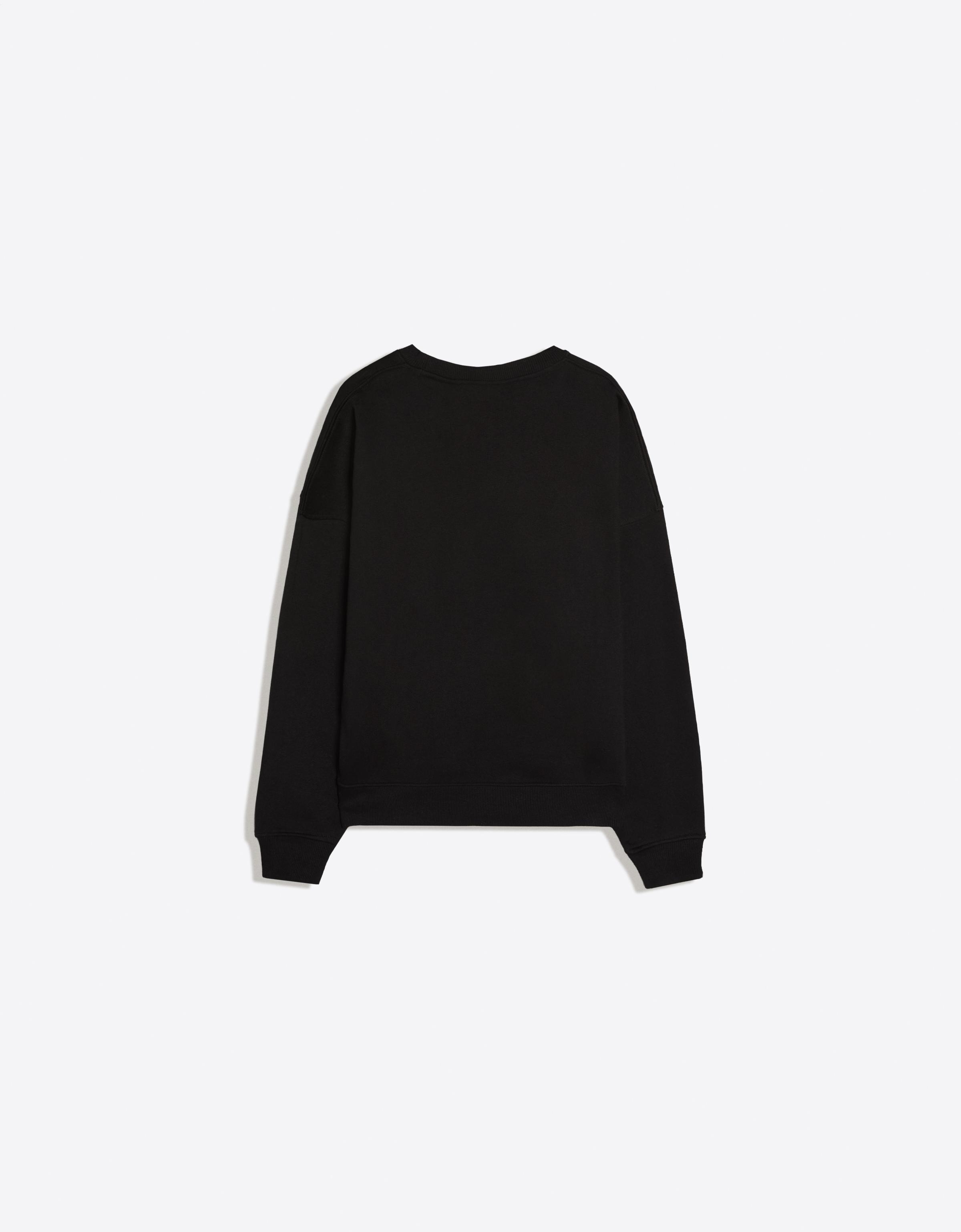 Round neck sweatshirt — Black