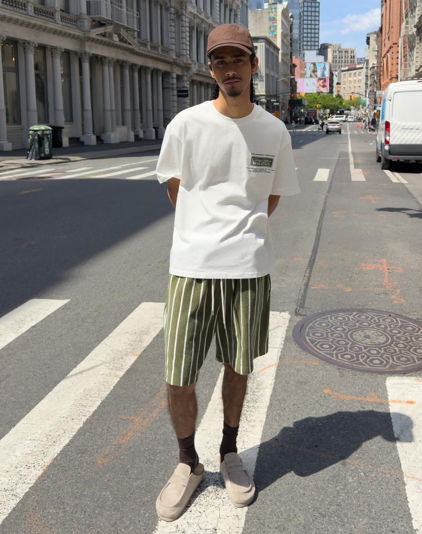 Boxy fit printed T-shirt-Off white