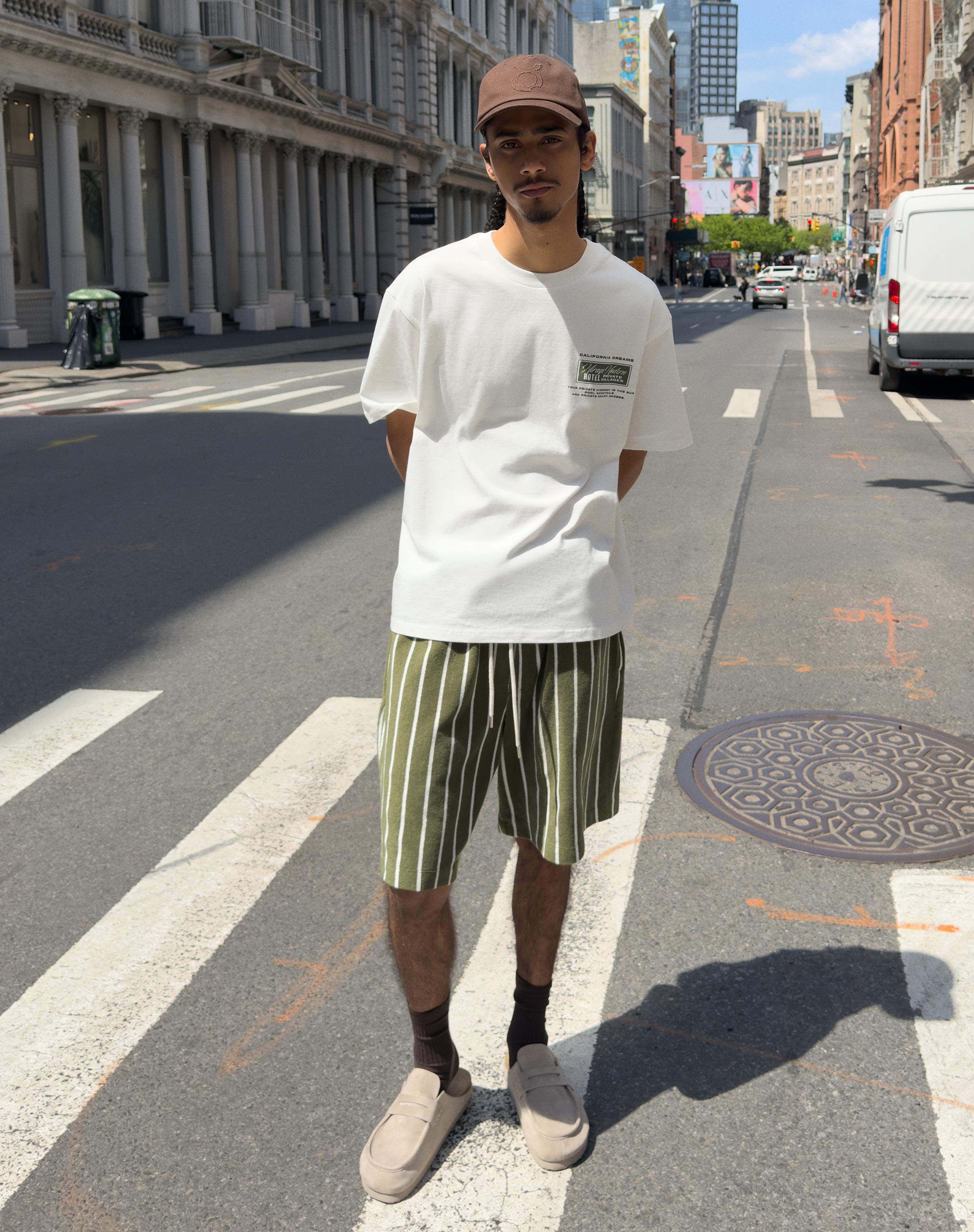 Bershka Boxy fit baskılı tişört görsel 7