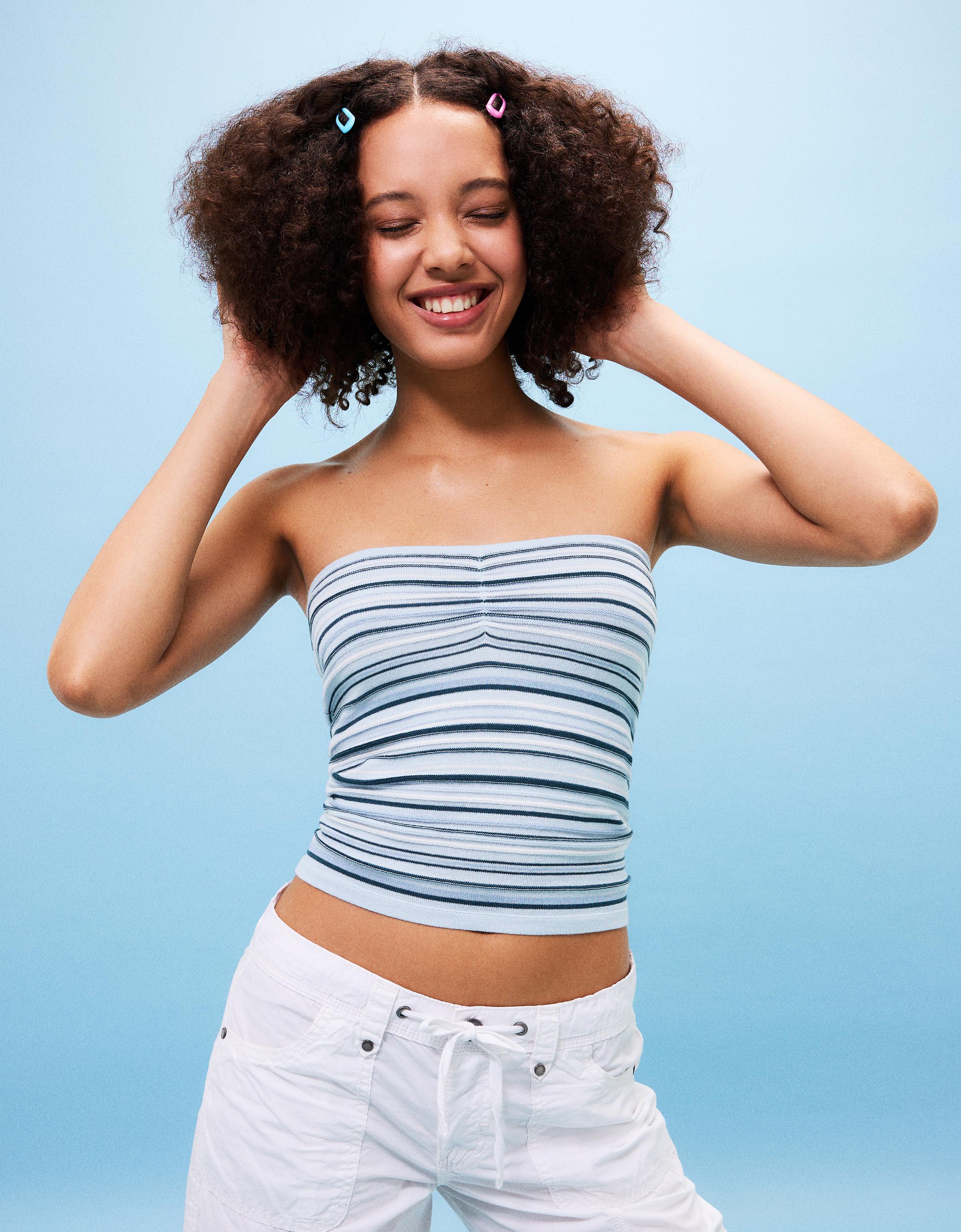 Çizgili bandeau top - Görsel 52