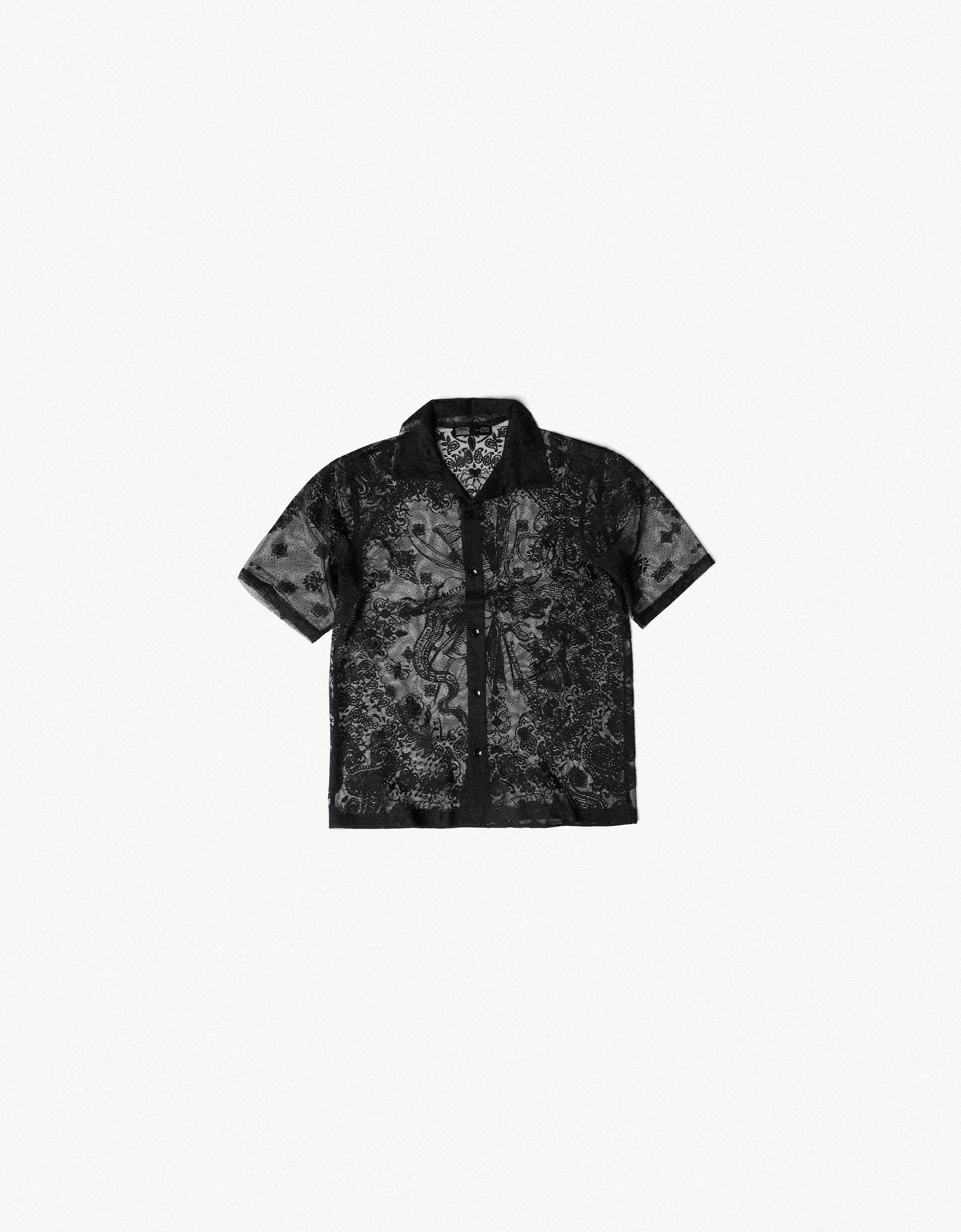 Bershka ARIES X BERSHKA dantelli kısa kollu gömlek görsel 6