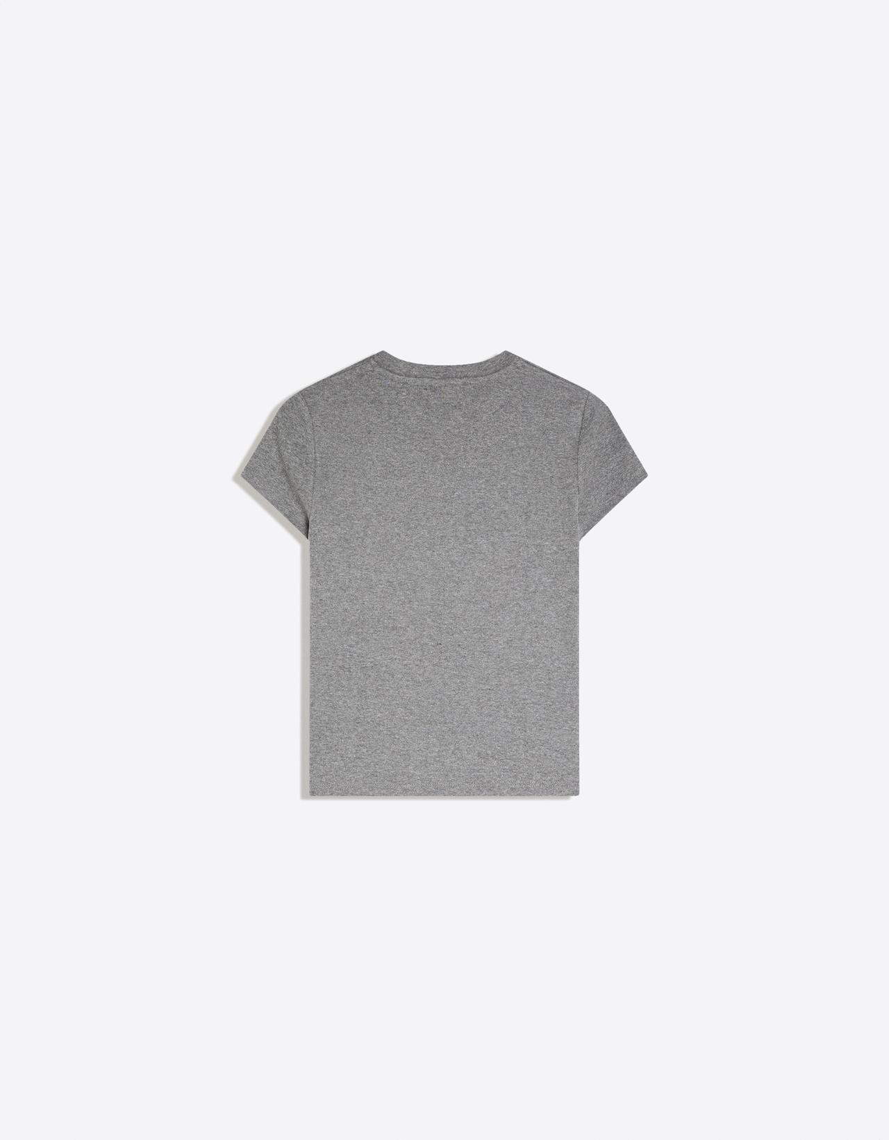 Round neck short sleeve T-shirt — Grey