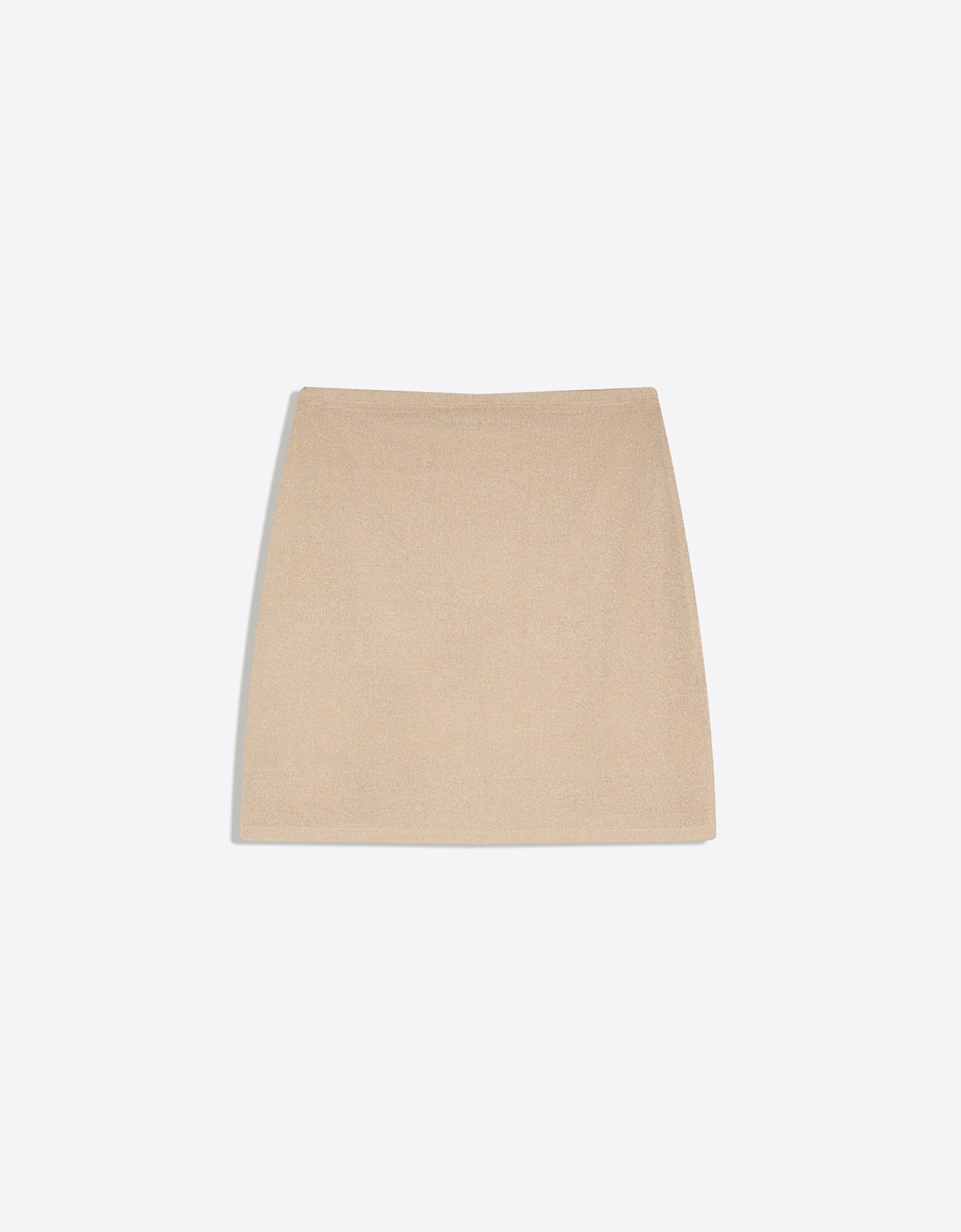 Metallic thread mini skirt