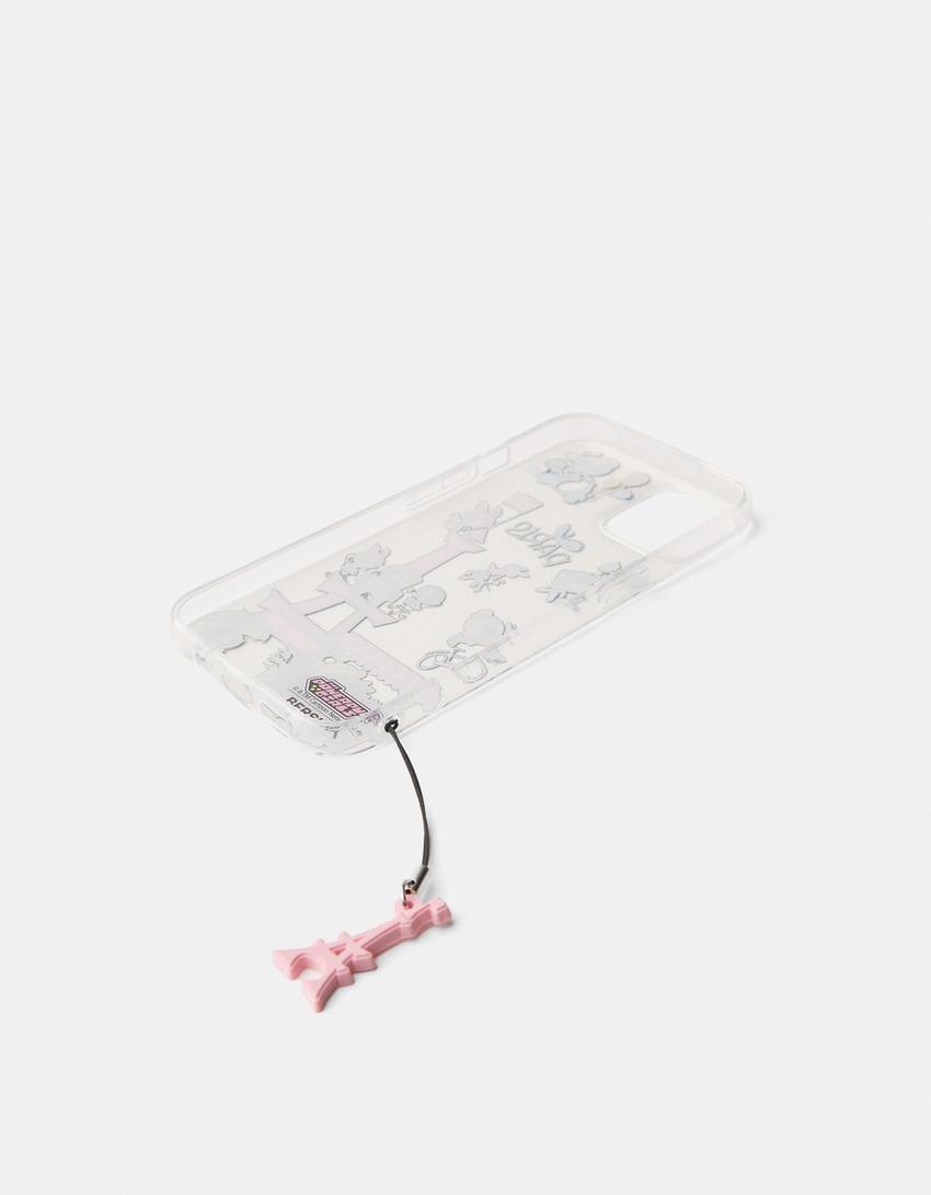 حافظة آيفون بحلية فتيات القوة-زهري-1