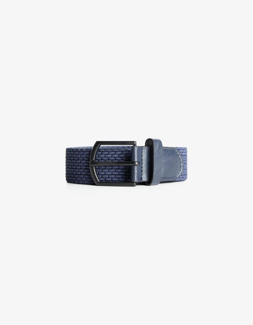 Braided belt-Navy
