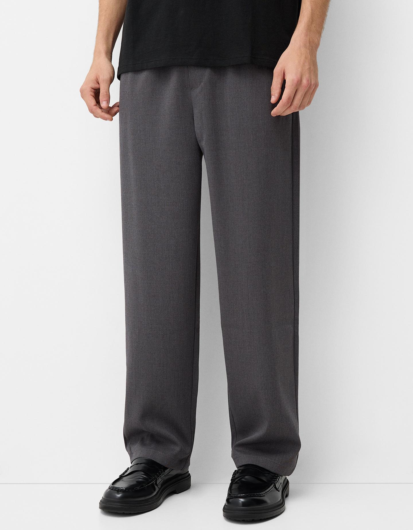 Bershka Pantalón Jogger Tailoring Hombre Xs Gris