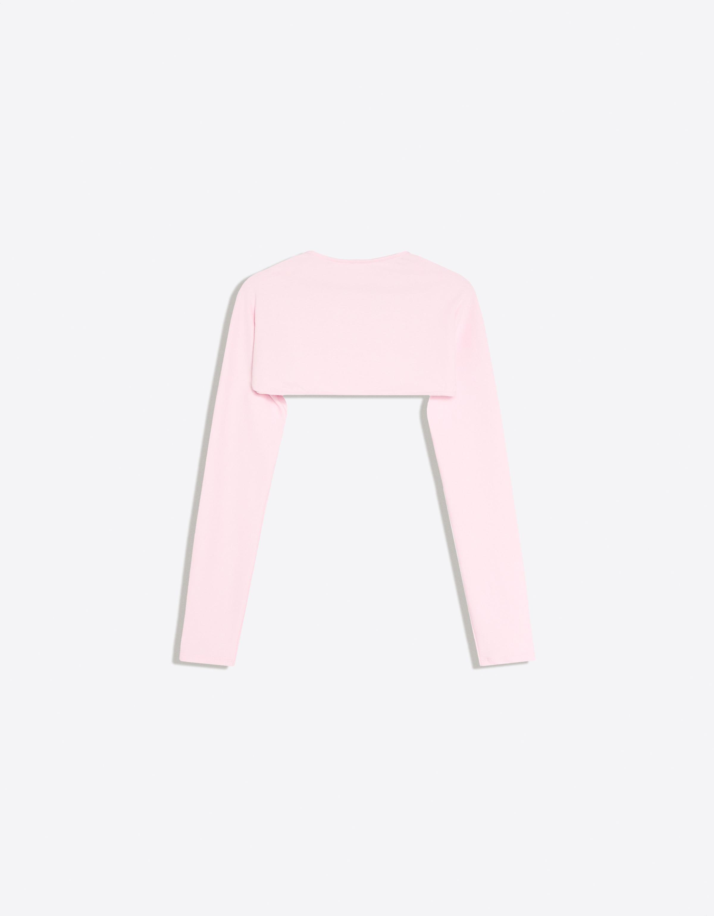 Long-sleeved bolero jumper jacket — Pink