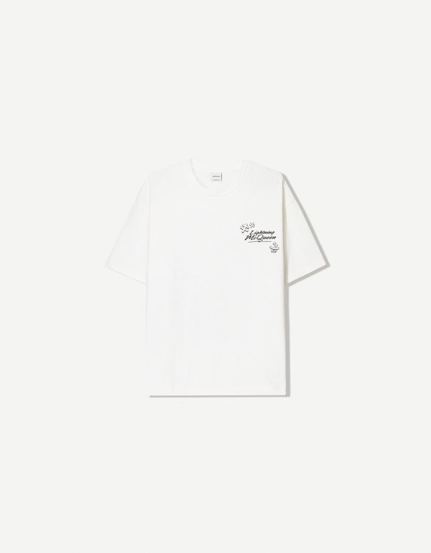 T-Shirt Cars mit kurzen Ärmeln-Weiss-4