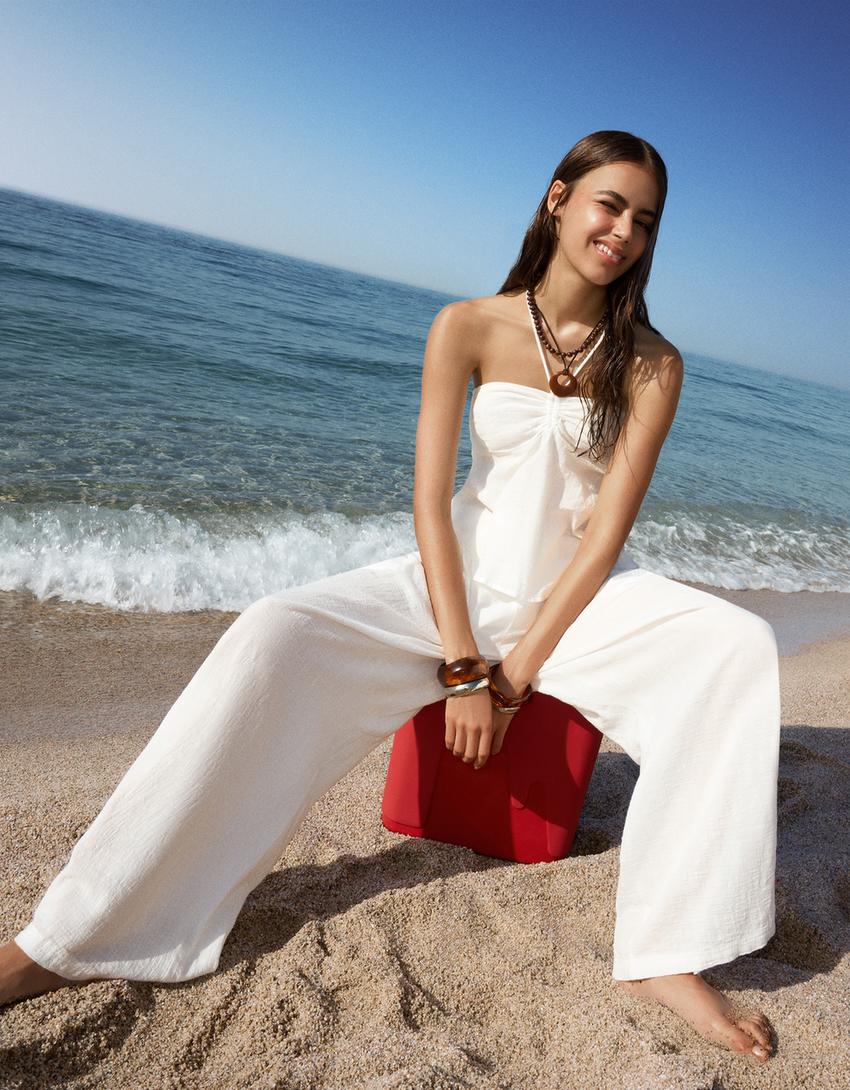 Top bandeau rustique-Blanc-0
