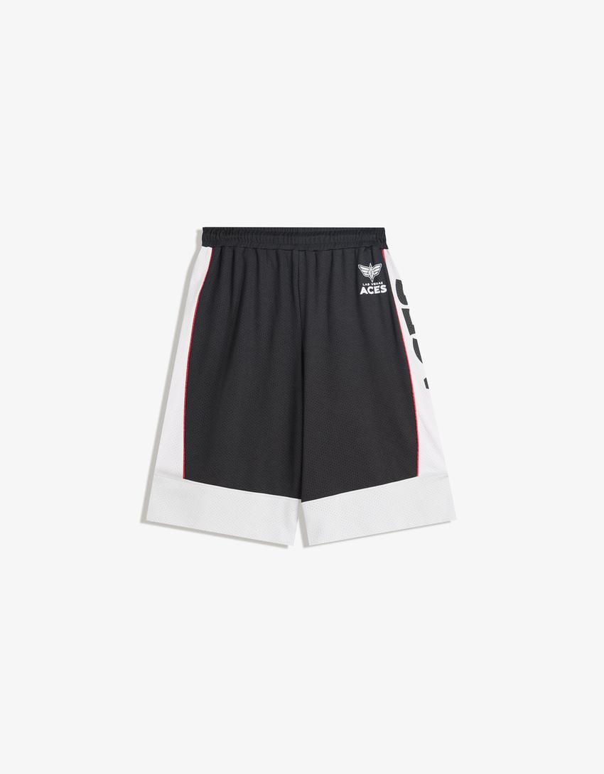 WNBA sports Bermuda jorts-Black-5