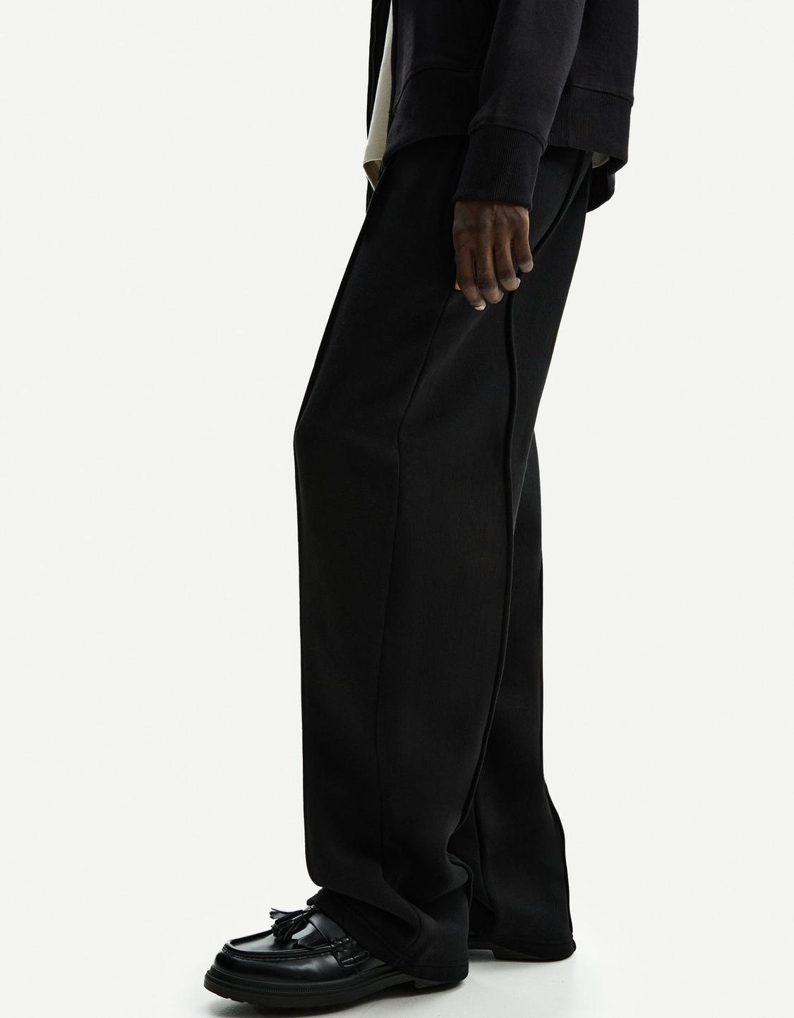 Pantalón wide leg felpa