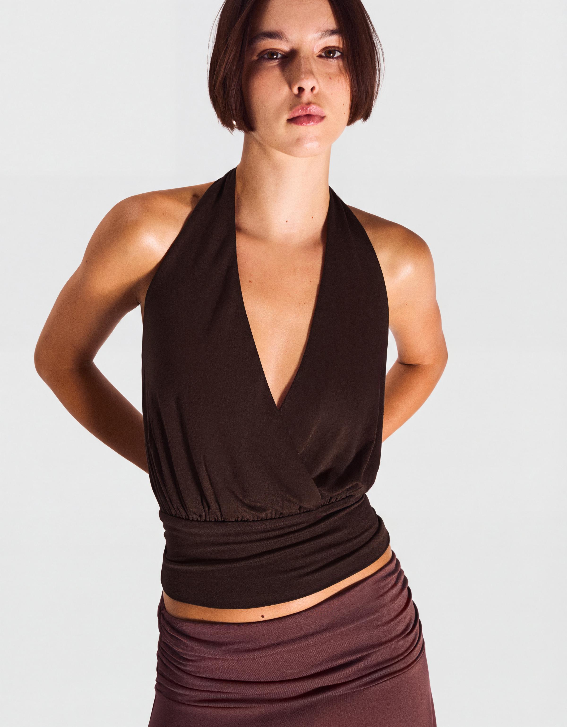 Asimetrik kısa kollu tişört - Görsel 271