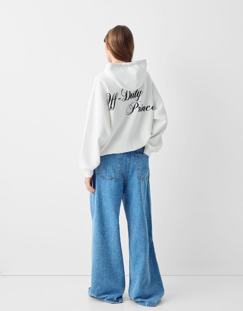 Printed hoodie-Off white