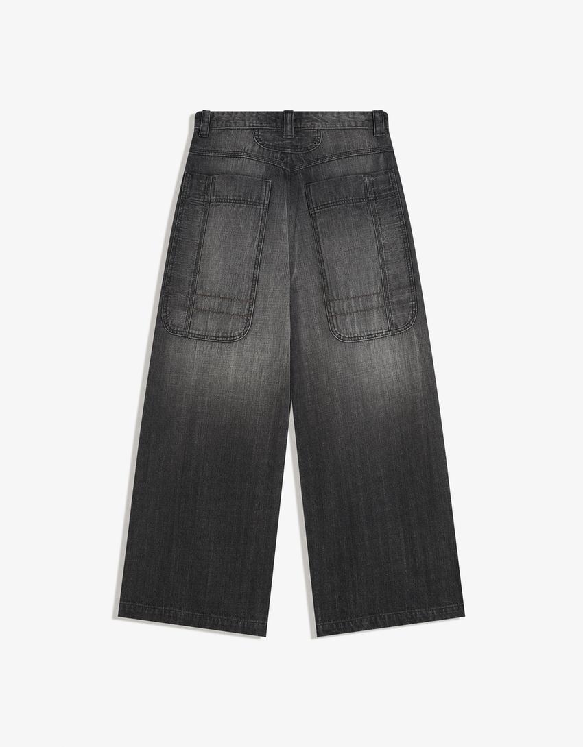 Mega baggy jeans-Black