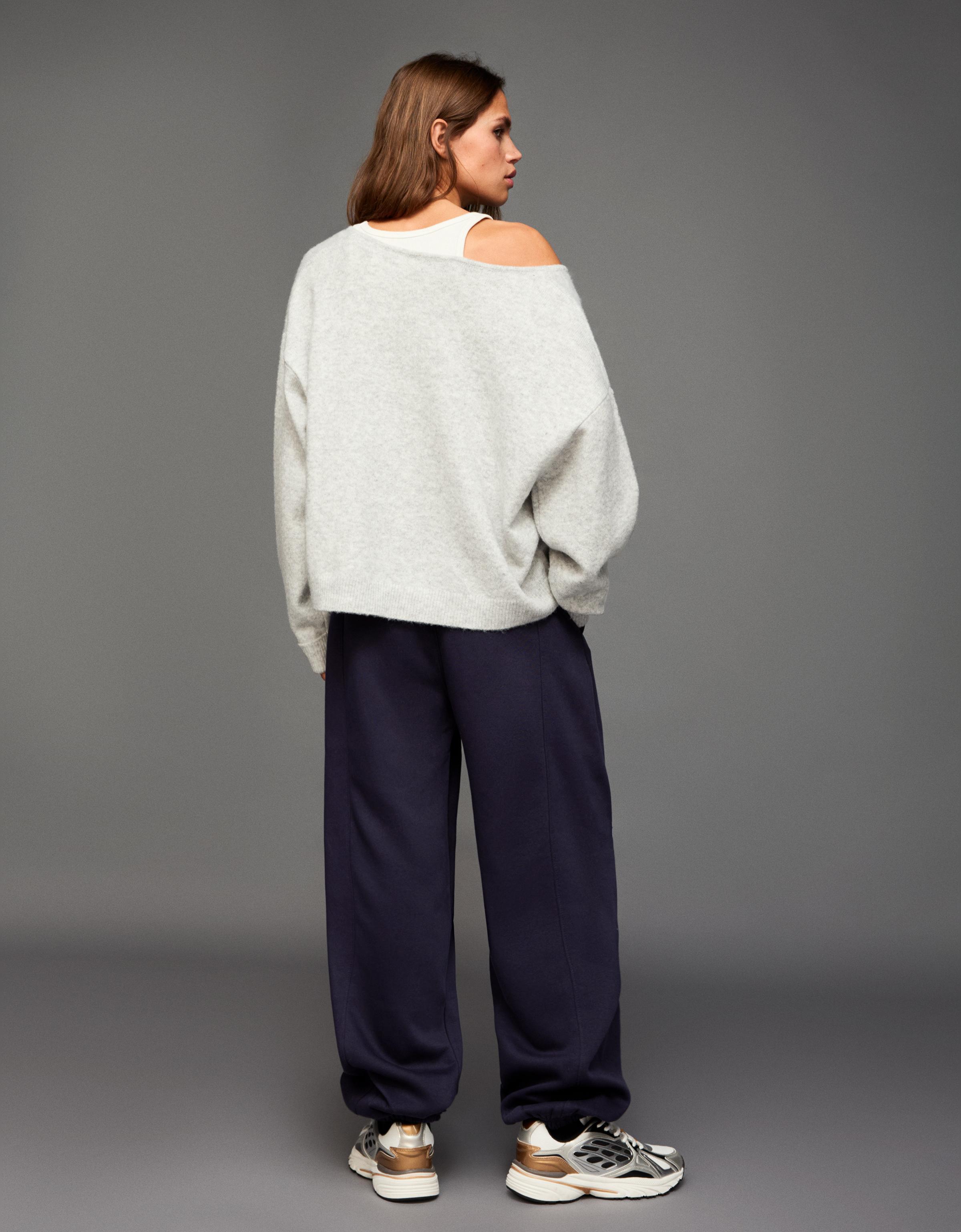 Baskılı jogger fit şardonlu eşofman altı - Görsel 11