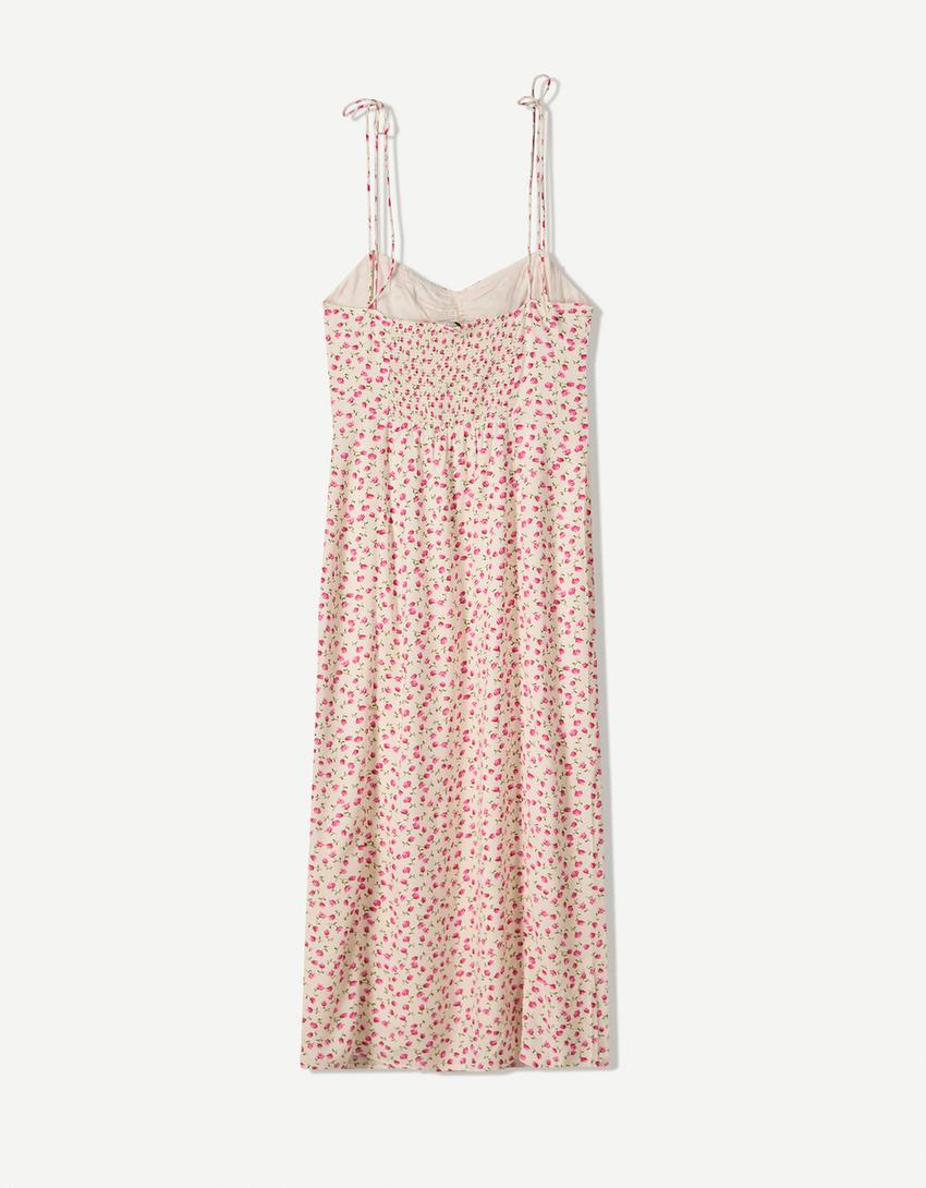 Printed midi dress-Multicolored