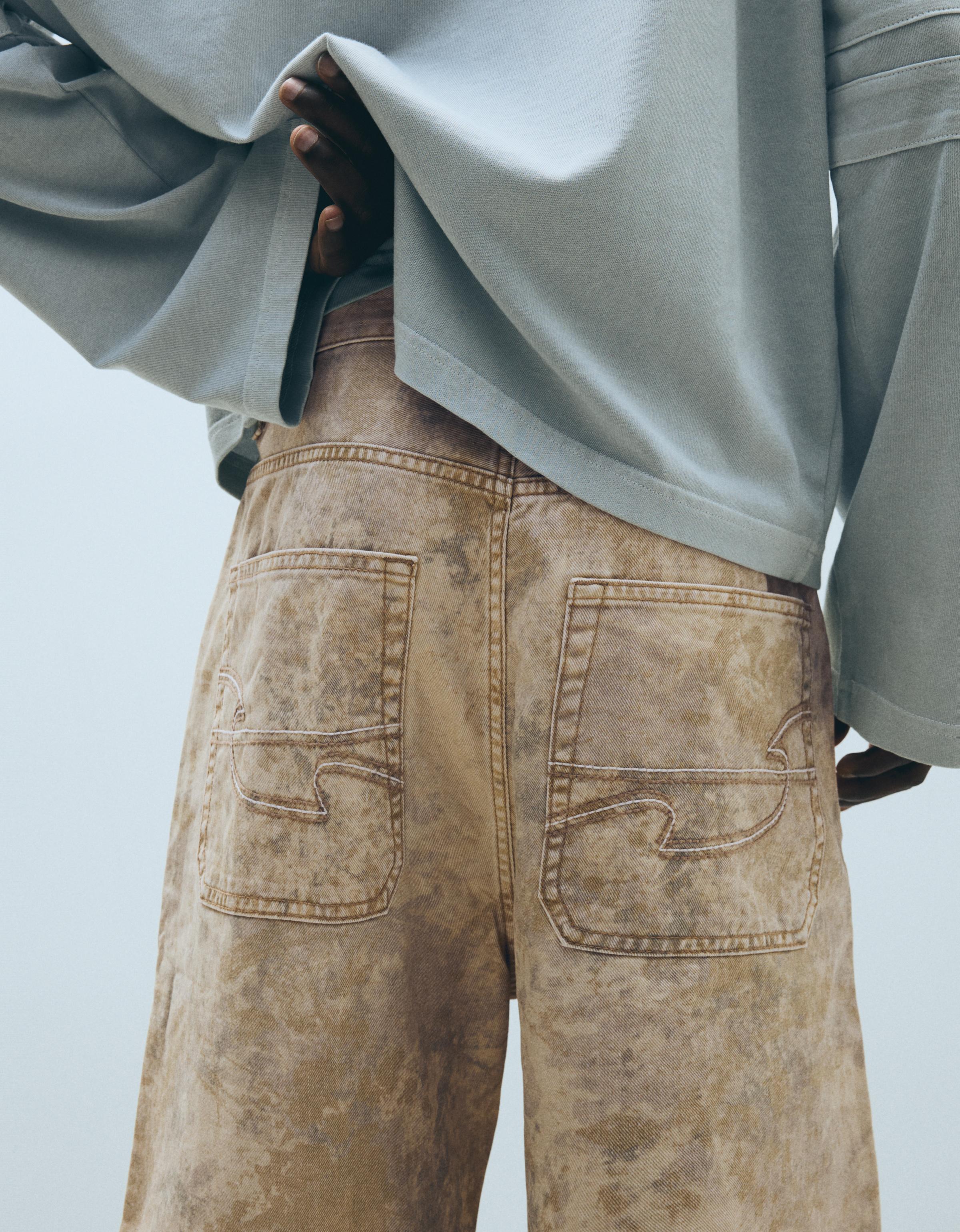 Barrel print Bermuda shorts — Green