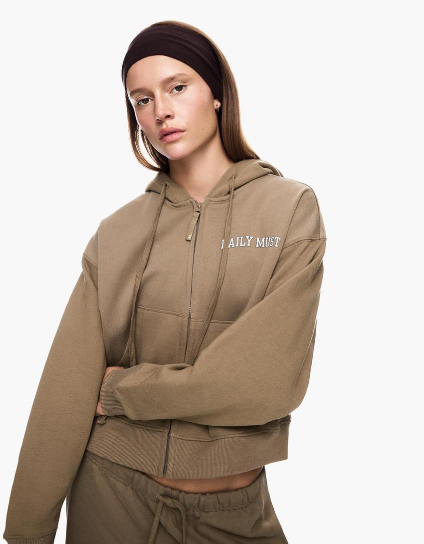 Embroidered plush sweatshirt and trousers set-Embroidered plush sweatshirt and trousers set-2
