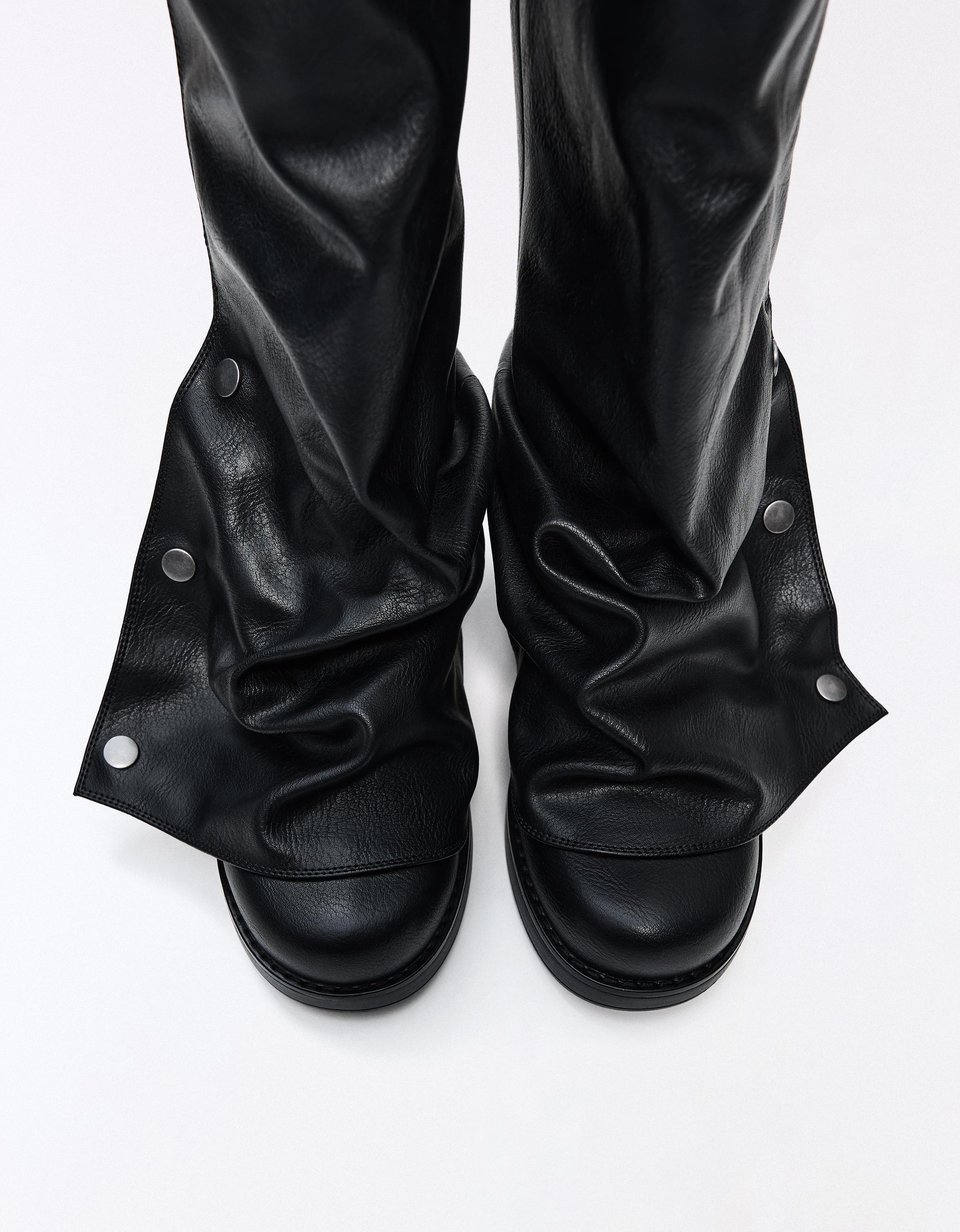 Flat trouser boots — BLACK