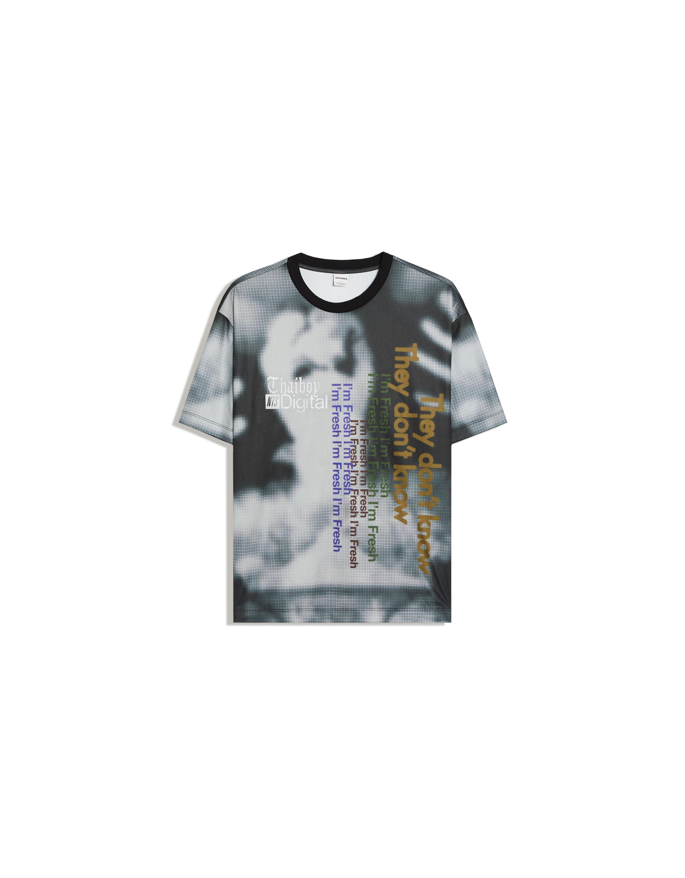 NTS X THAIBOY DIGITAL print short sleeve T-shirt — Blue
