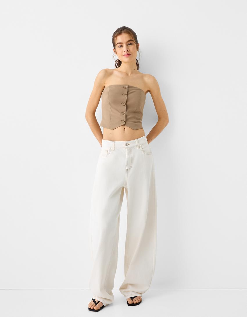 توب ضيق بأزرار-بني-3