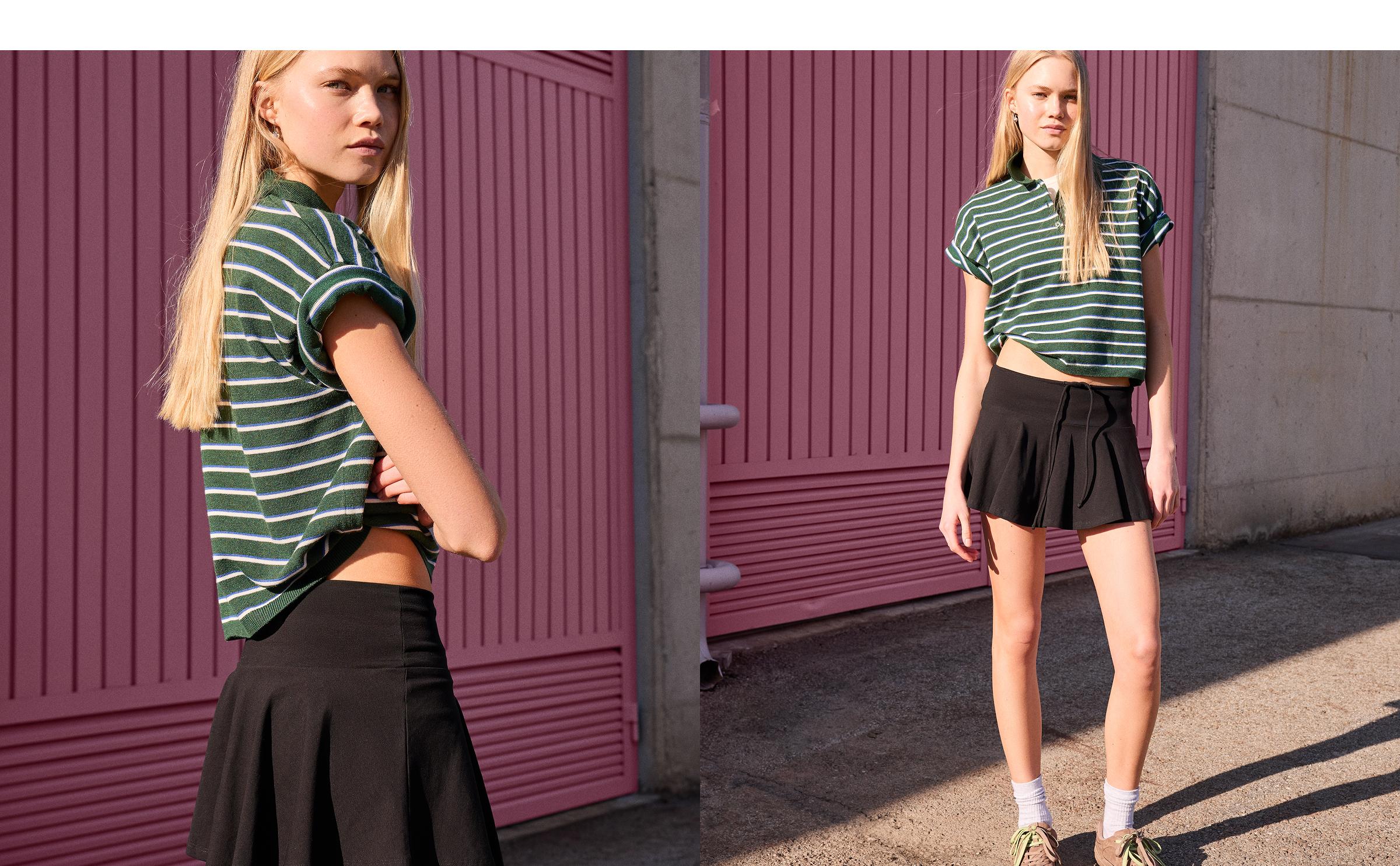 Beli bağlamalı mini şort etek - Görsel 27