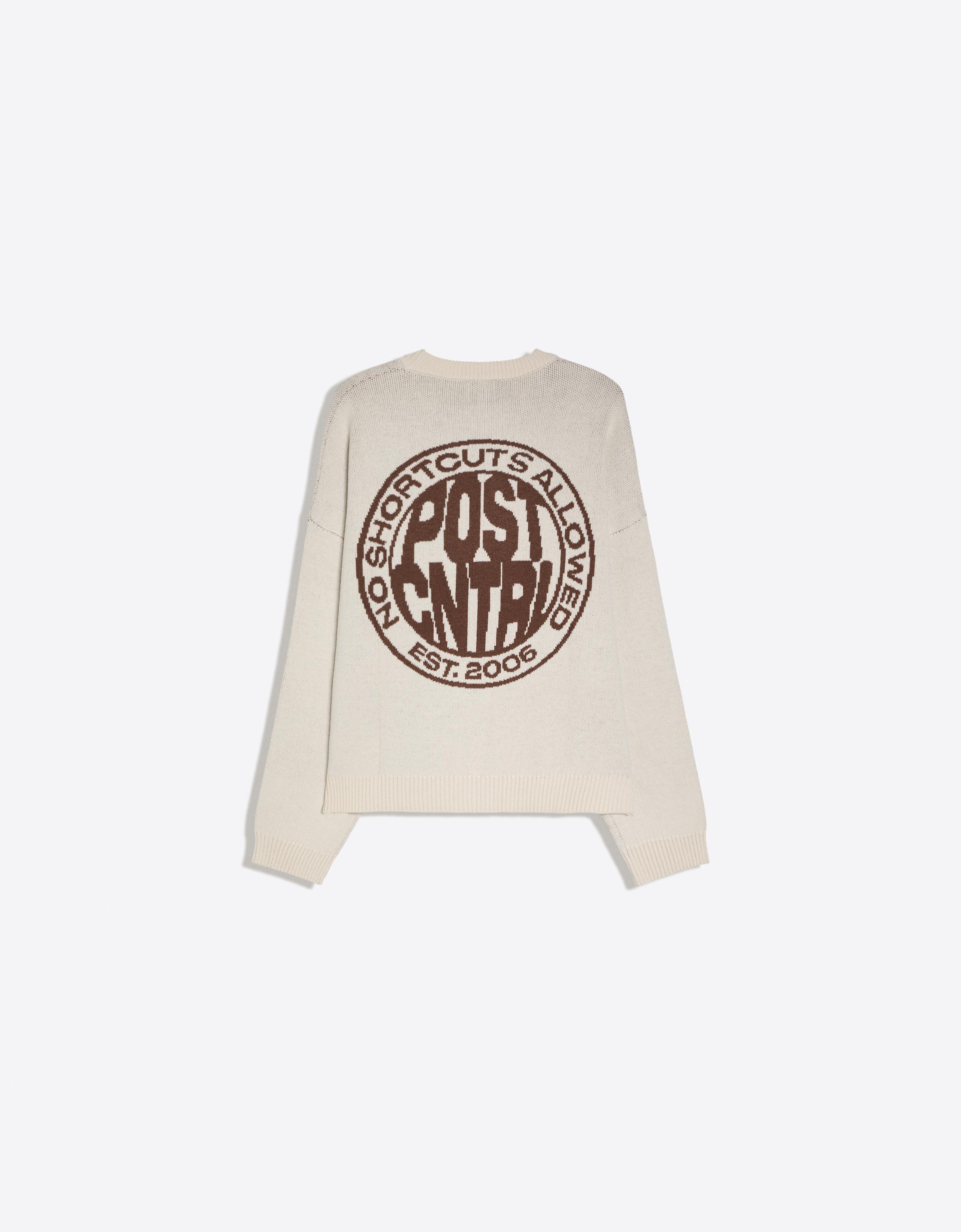 Jacquard knit jumper — Stone