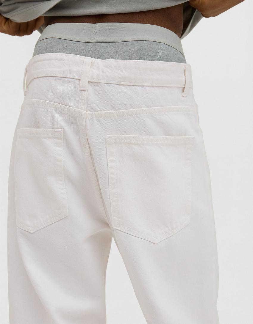Jeans baggy-Branco