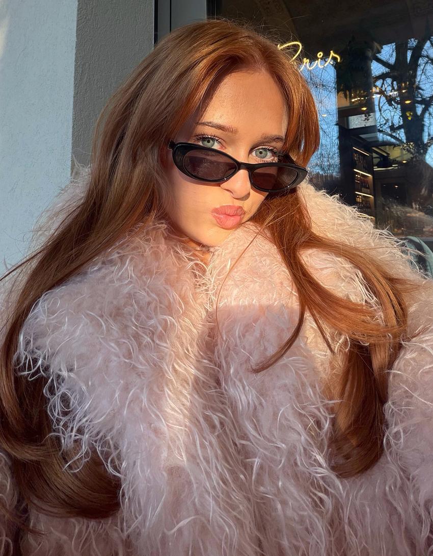 Faux fur jacket-Pink