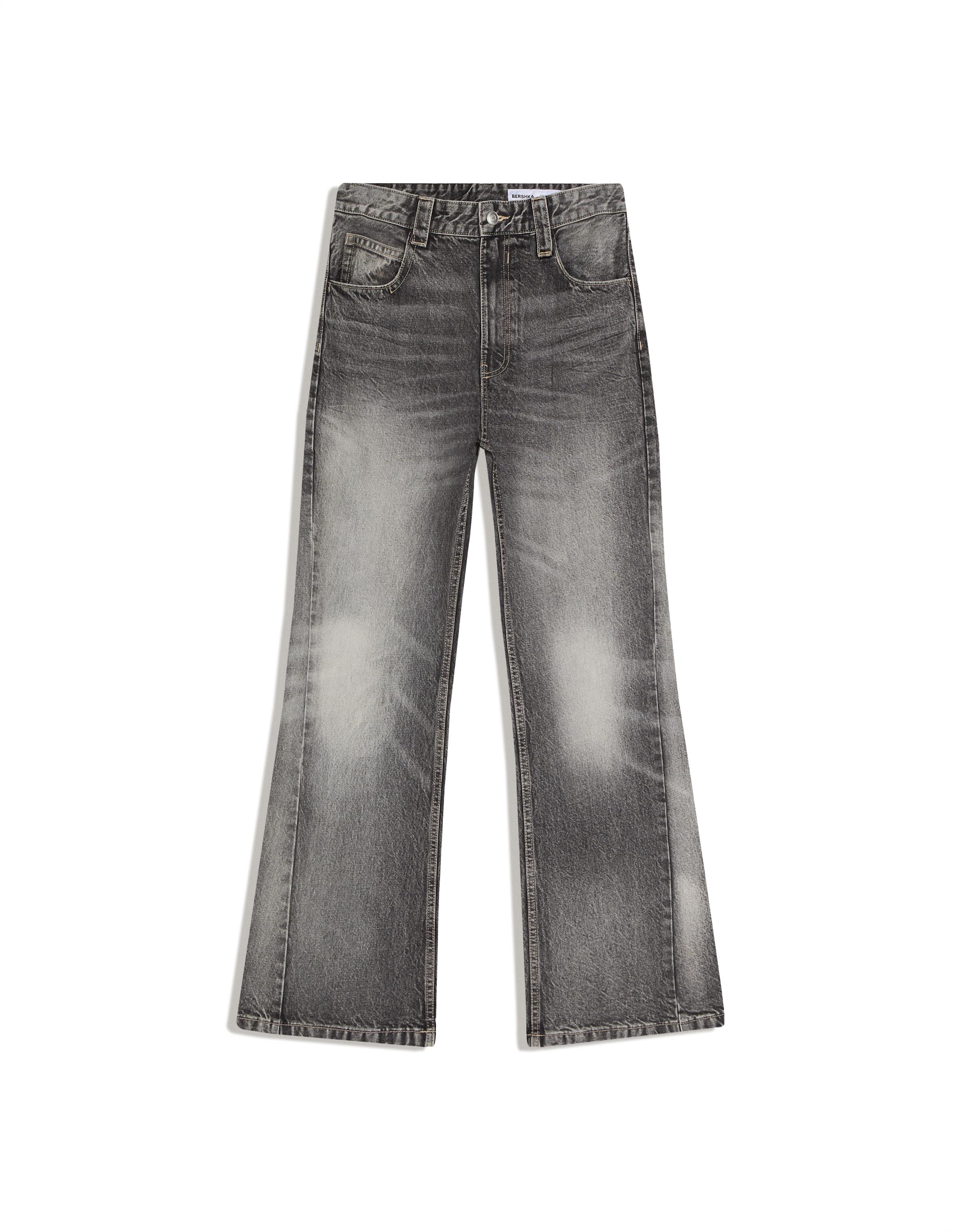 Baggy flared jeans — Dark grey