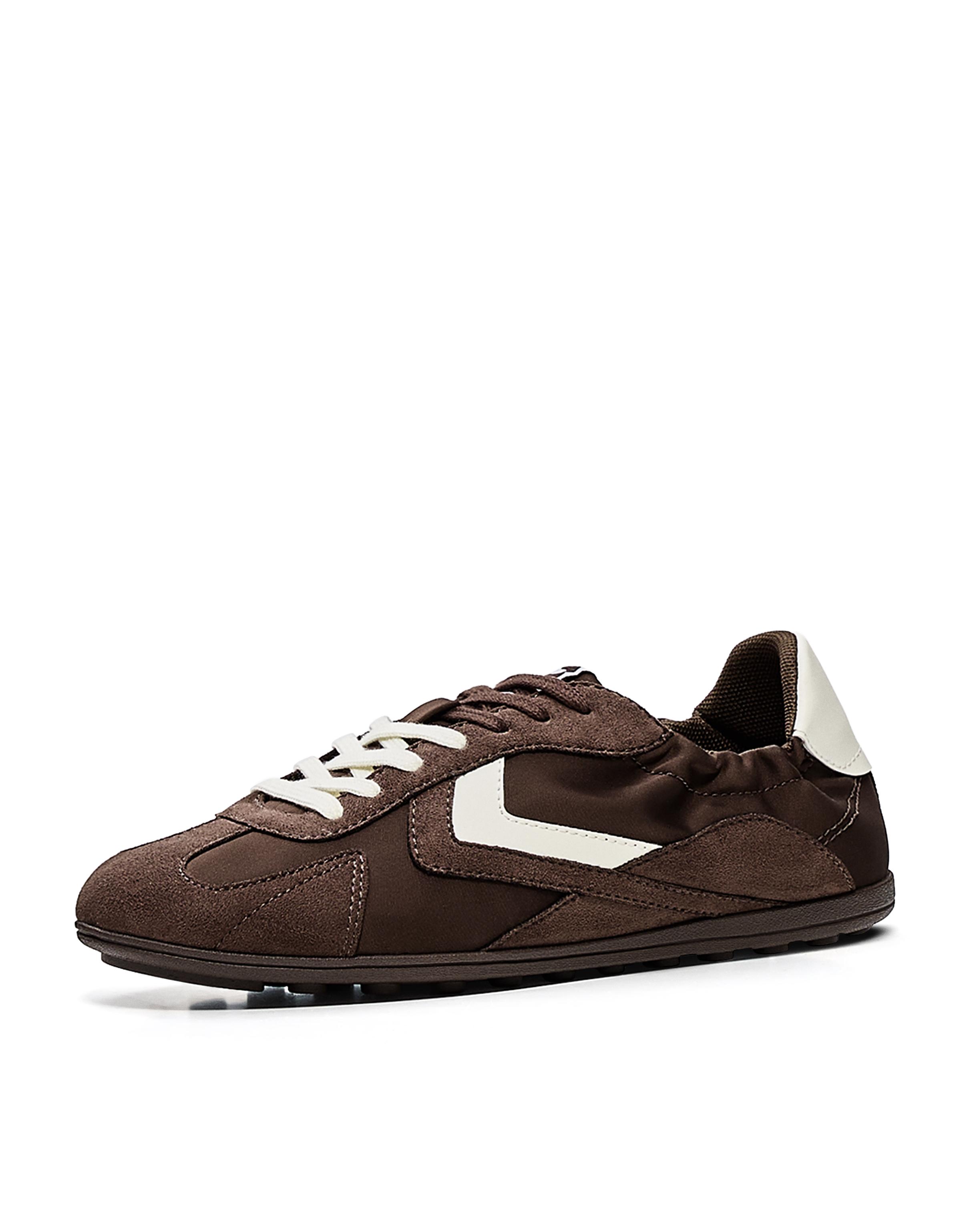 RETRO SLIM SOLE TRAINERS — Brown