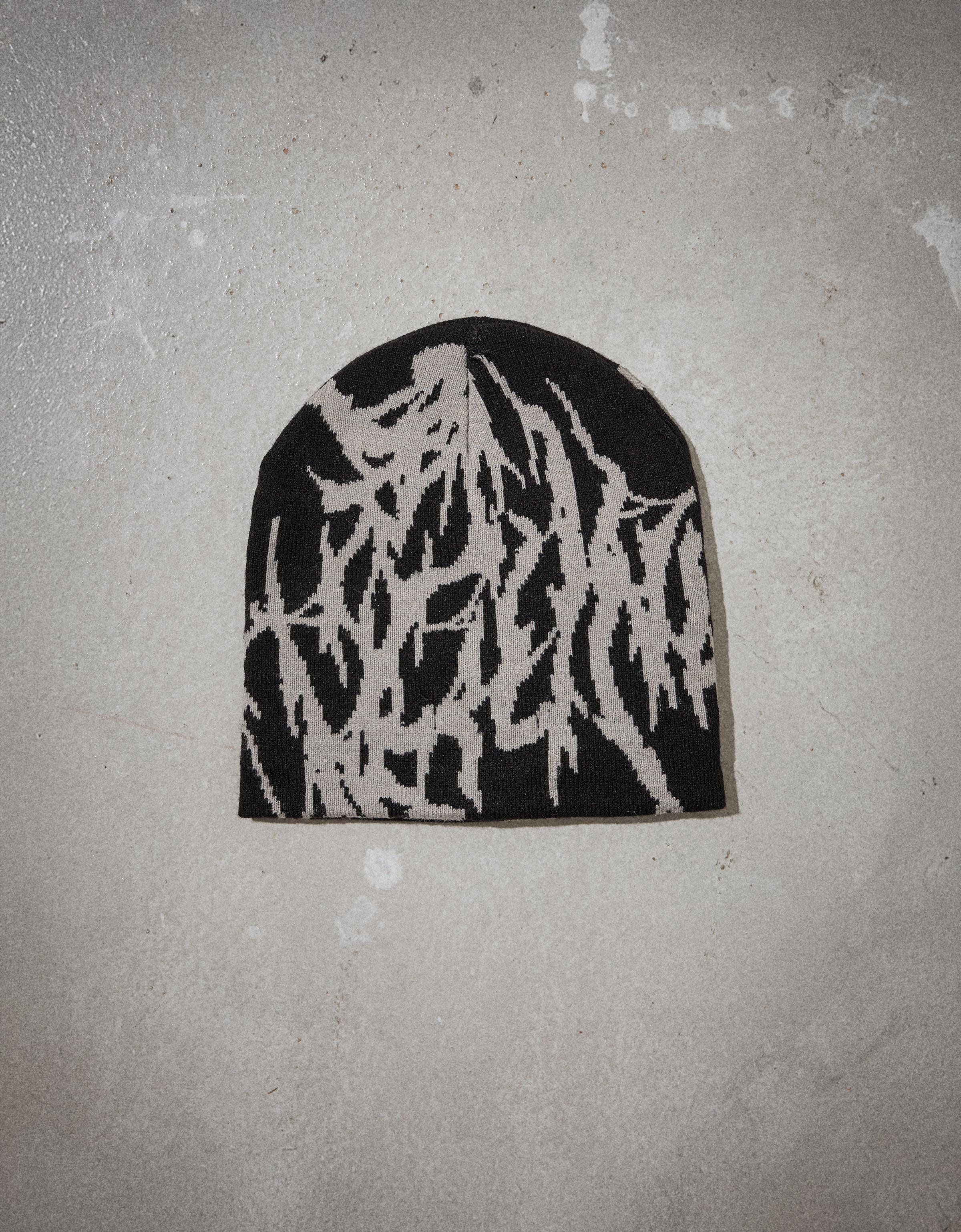 Jacquard beanie — Black